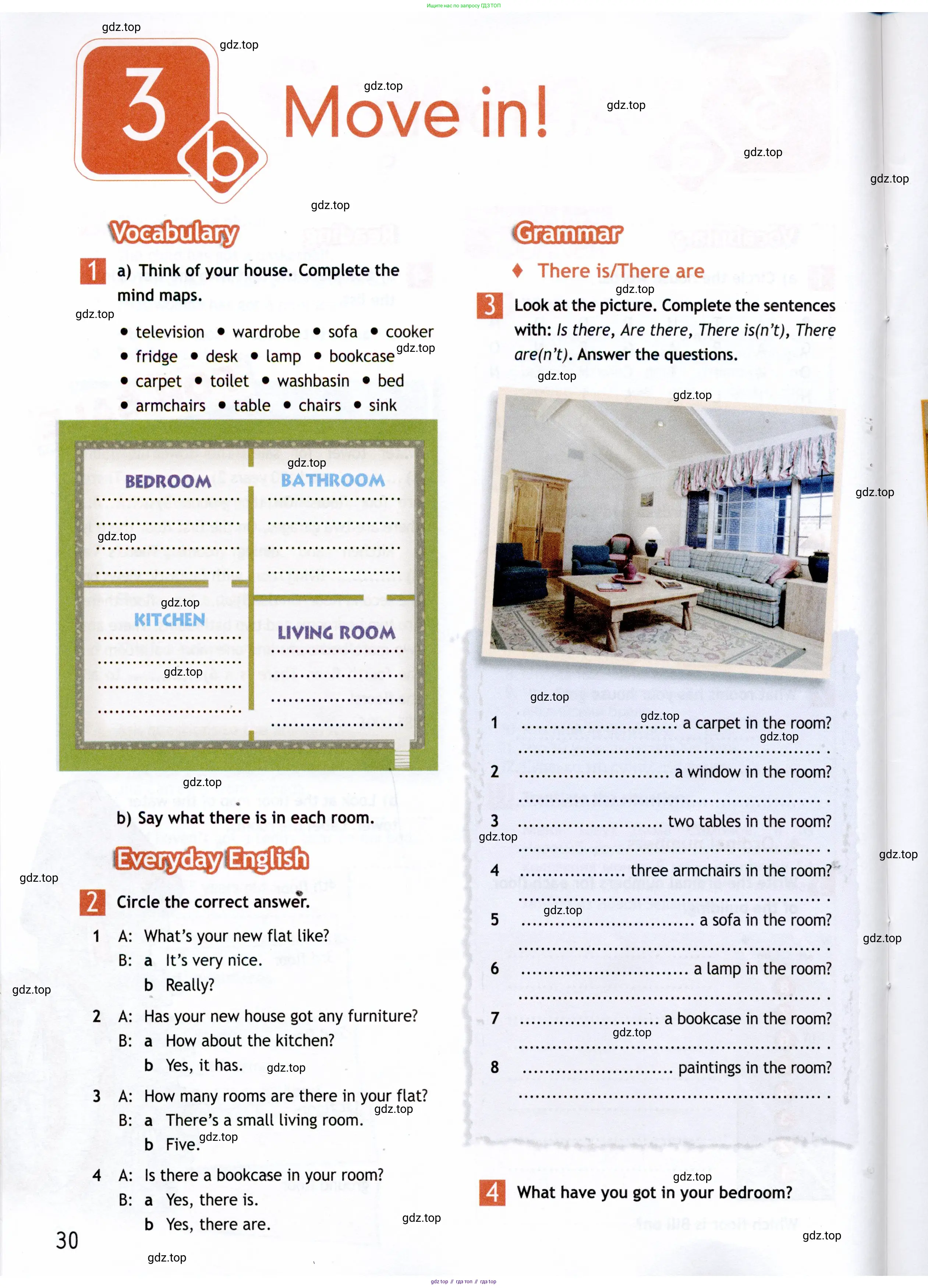 Английский язык (english), 5 класс Рабочая тетрадь (workbook), авторы: Ваулина Юлия Евгеньевна (Vaulina Julia), Дули Дженни (Dooley Jenny), Подоляко Ольга Евгеньевна (Podolyako Olga), Эванс Вирджиния (Evans Virginia), издательство Просвещение, Москва, 2023, жёлтого цвета, страница 30