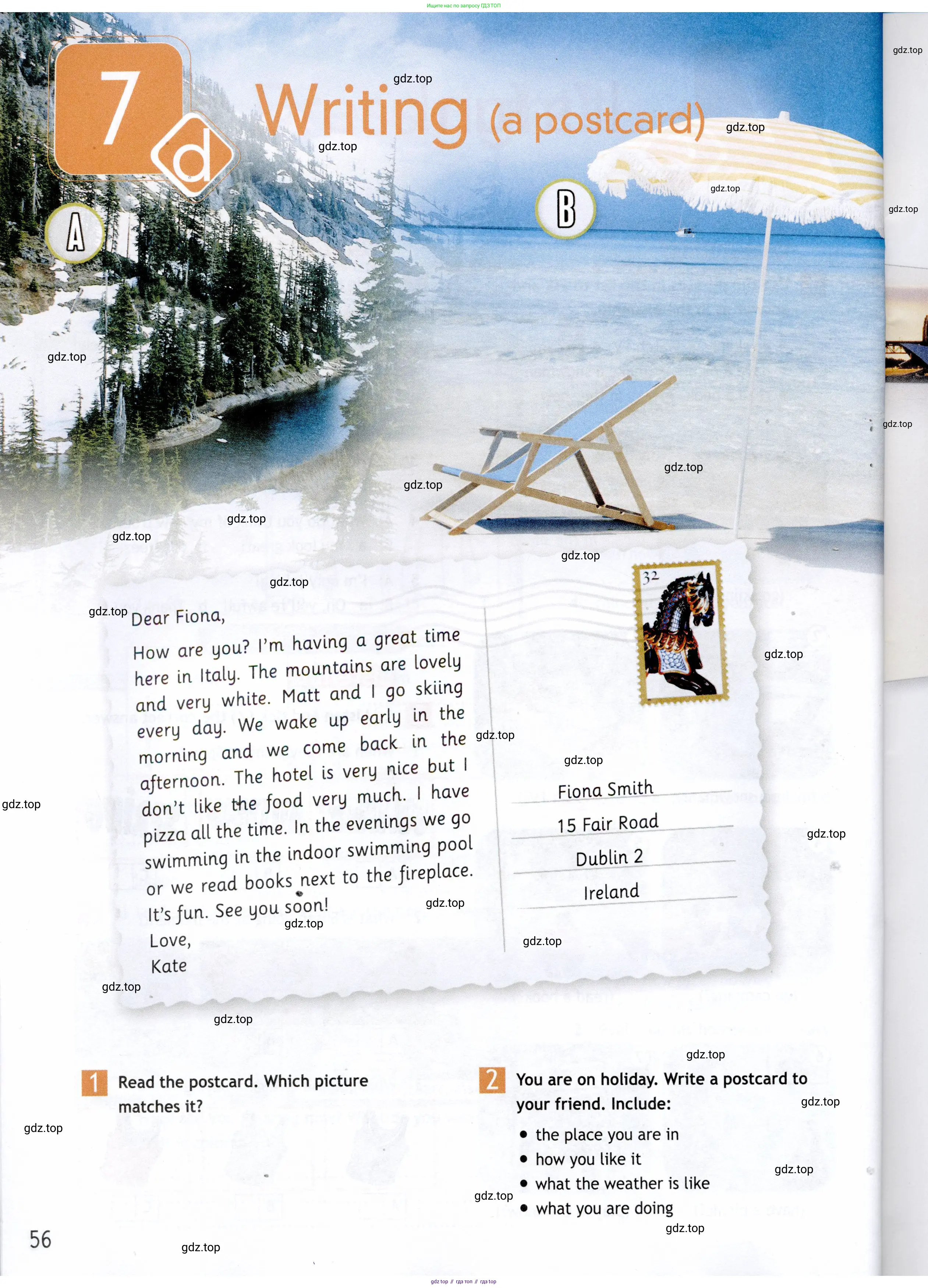 Английский язык (english), 5 класс Рабочая тетрадь (workbook), авторы: Ваулина Юлия Евгеньевна (Vaulina Julia), Дули Дженни (Dooley Jenny), Подоляко Ольга Евгеньевна (Podolyako Olga), Эванс Вирджиния (Evans Virginia), издательство Просвещение, Москва, 2023, жёлтого цвета, страница 56