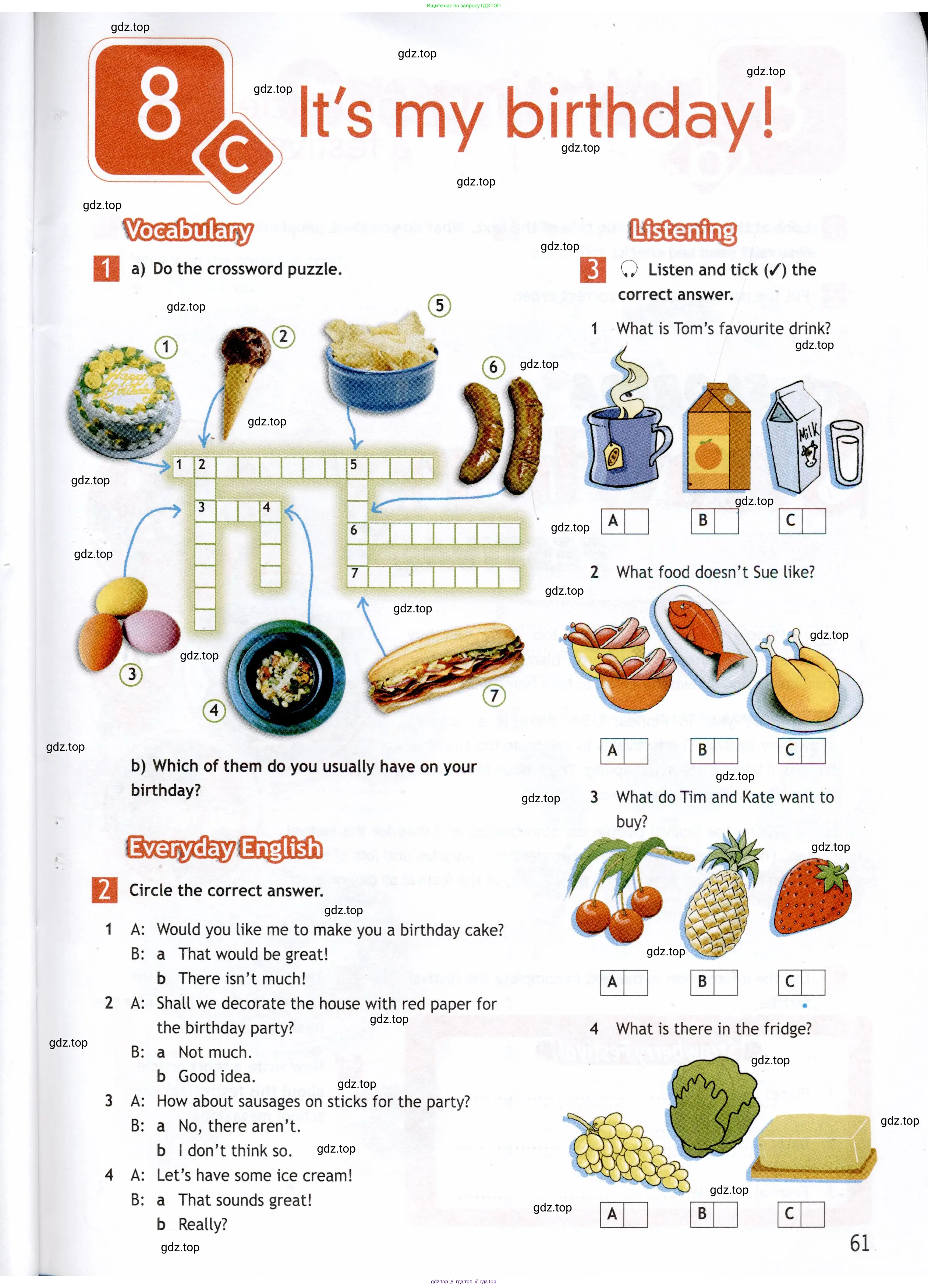Английский язык (english), 5 класс Рабочая тетрадь (workbook), авторы: Ваулина Юлия Евгеньевна (Vaulina Julia), Дули Дженни (Dooley Jenny), Подоляко Ольга Евгеньевна (Podolyako Olga), Эванс Вирджиния (Evans Virginia), издательство Просвещение, Москва, 2023, жёлтого цвета, страница 61