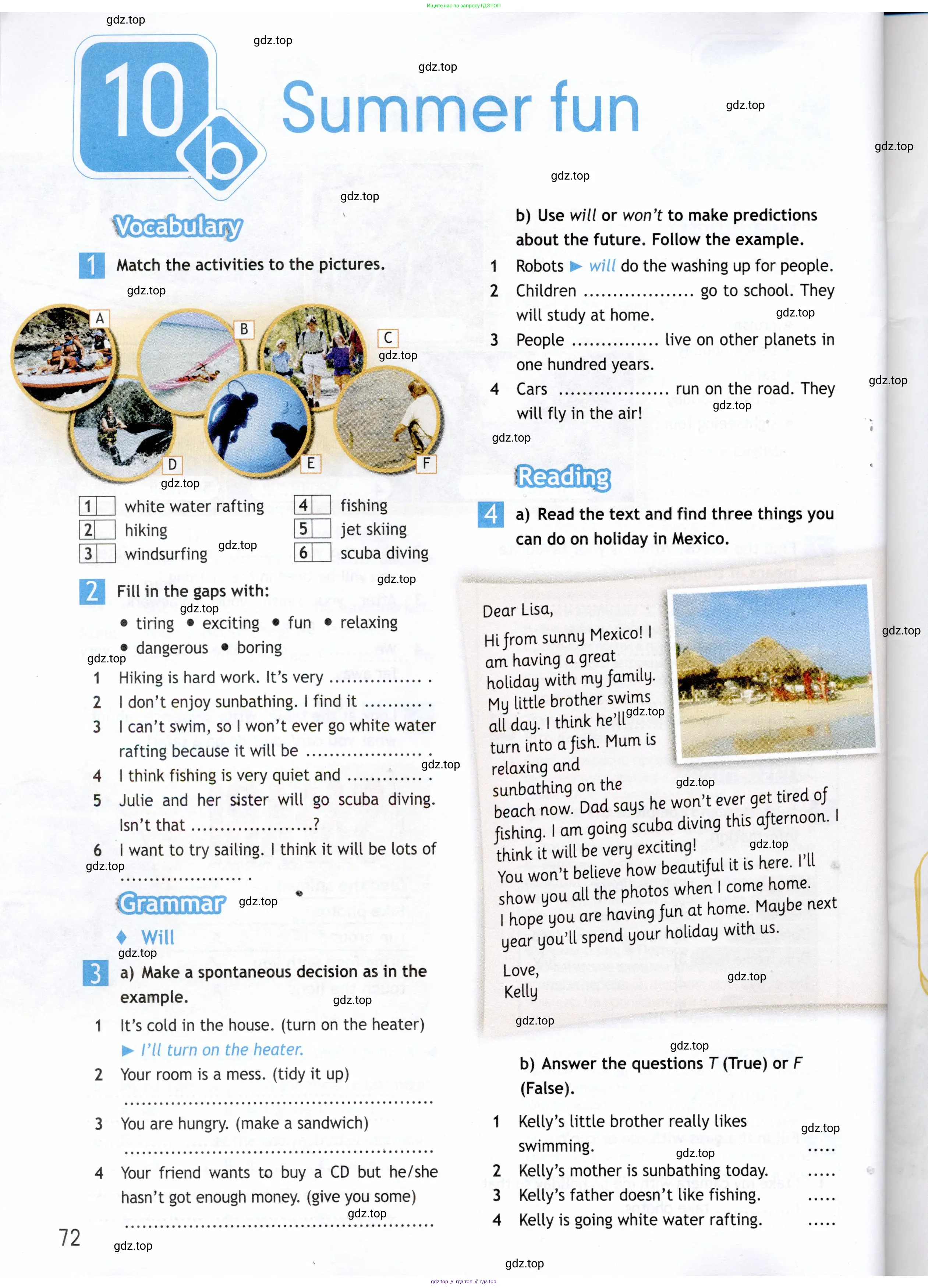 Английский язык (english), 5 класс Рабочая тетрадь (workbook), авторы: Ваулина Юлия Евгеньевна (Vaulina Julia), Дули Дженни (Dooley Jenny), Подоляко Ольга Евгеньевна (Podolyako Olga), Эванс Вирджиния (Evans Virginia), издательство Просвещение, Москва, 2023, жёлтого цвета, страница 72
