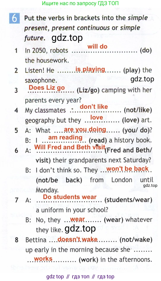 Английский язык (english), 5 класс Рабочая тетрадь (workbook), авторы: Ваулина Юлия Евгеньевна (Vaulina Julia), Дули Дженни (Dooley Jenny), Подоляко Ольга Евгеньевна (Podolyako Olga), Эванс Вирджиния (Evans Virginia), издательство Просвещение, Москва, 2023, жёлтого цвета, страница 68, номер 6, Решение 2 (2019-2023)