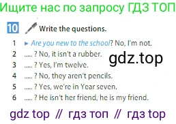 ГДЗ Английский язык (english), 5 класс Учебник (Student's book), авторы: Ваулина Юлия Евгеньевна (Vaulina Julia), Дули Дженни (Dooley Jenny), Подоляко Ольга Евгеньевна (Podolyako Olga), Эванс Вирджиния (Evans Virginia), издательство Просвещение, Москва, 2023, жёлтого цвета, страница 29, номер 10, Условие 2023-2027