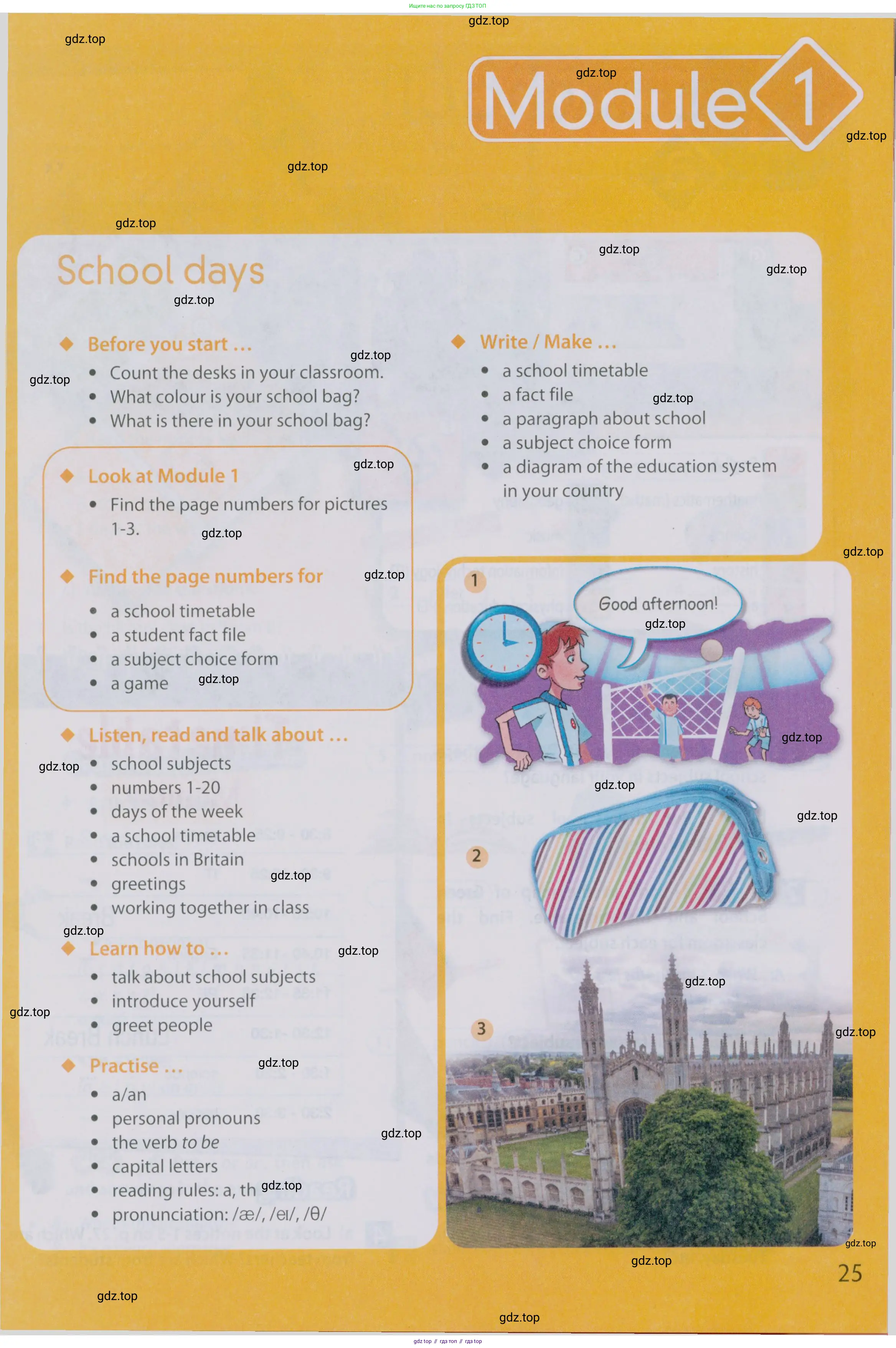 Английский язык (english), 5 класс Учебник (Student's book), авторы: Ваулина Юлия Евгеньевна (Vaulina Julia), Дули Дженни (Dooley Jenny), Подоляко Ольга Евгеньевна (Podolyako Olga), Эванс Вирджиния (Evans Virginia), издательство Просвещение, Москва, 2023, жёлтого цвета, страница 25