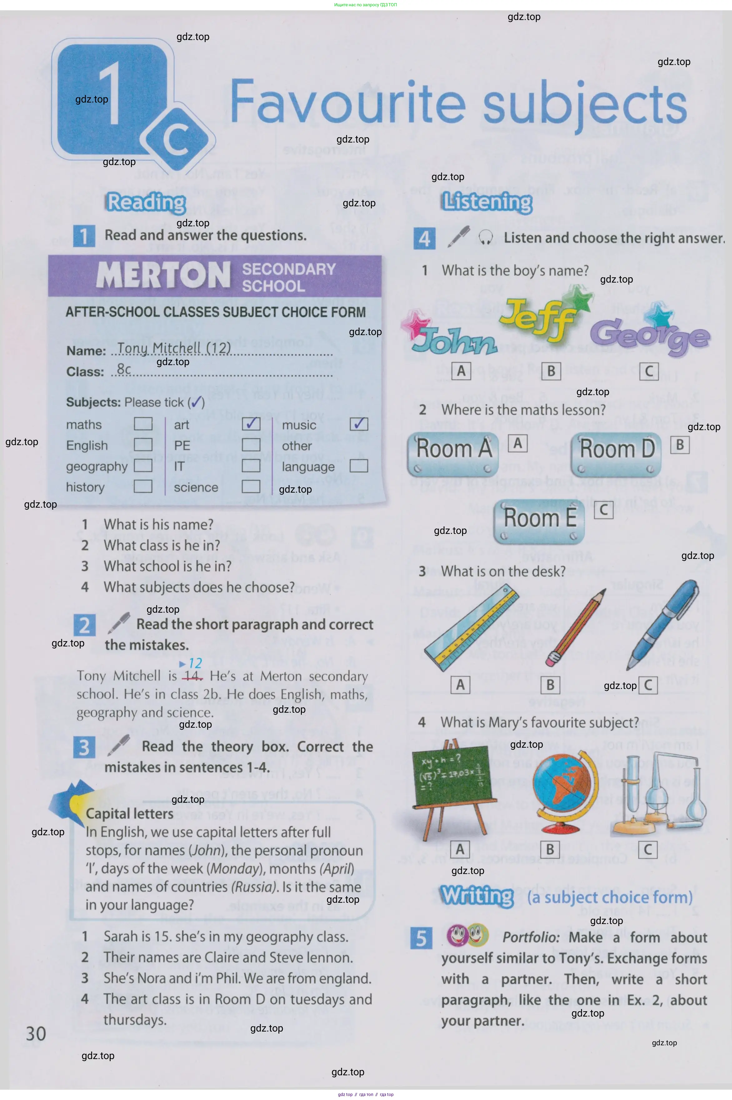 Английский язык (english), 5 класс Учебник (Student's book), авторы: Ваулина Юлия Евгеньевна (Vaulina Julia), Дули Дженни (Dooley Jenny), Подоляко Ольга Евгеньевна (Podolyako Olga), Эванс Вирджиния (Evans Virginia), издательство Просвещение, Москва, 2023, жёлтого цвета, страница 30