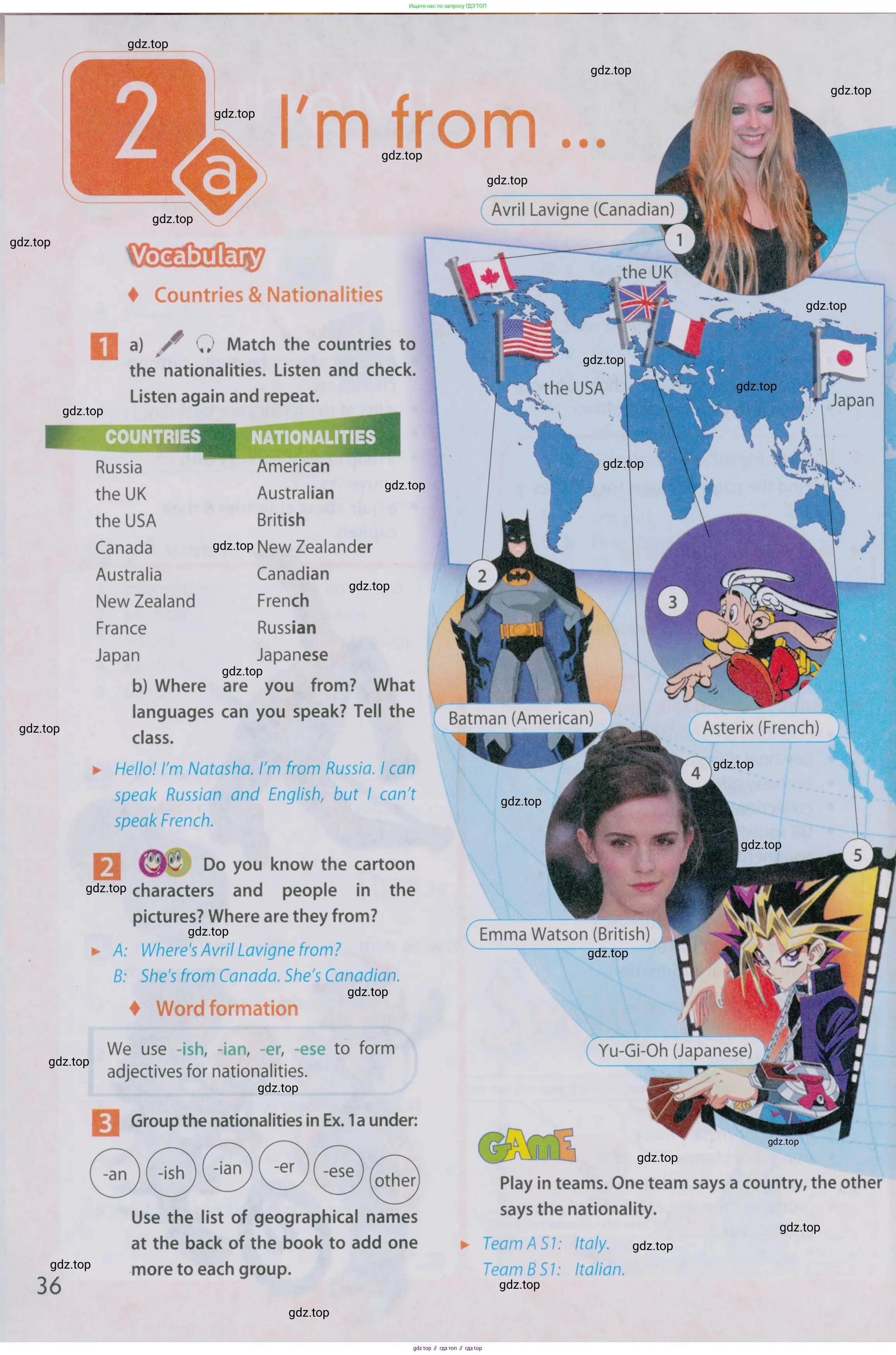 Английский язык (english), 5 класс Учебник (Student's book), авторы: Ваулина Юлия Евгеньевна (Vaulina Julia), Дули Дженни (Dooley Jenny), Подоляко Ольга Евгеньевна (Podolyako Olga), Эванс Вирджиния (Evans Virginia), издательство Просвещение, Москва, 2023, жёлтого цвета, страница 36