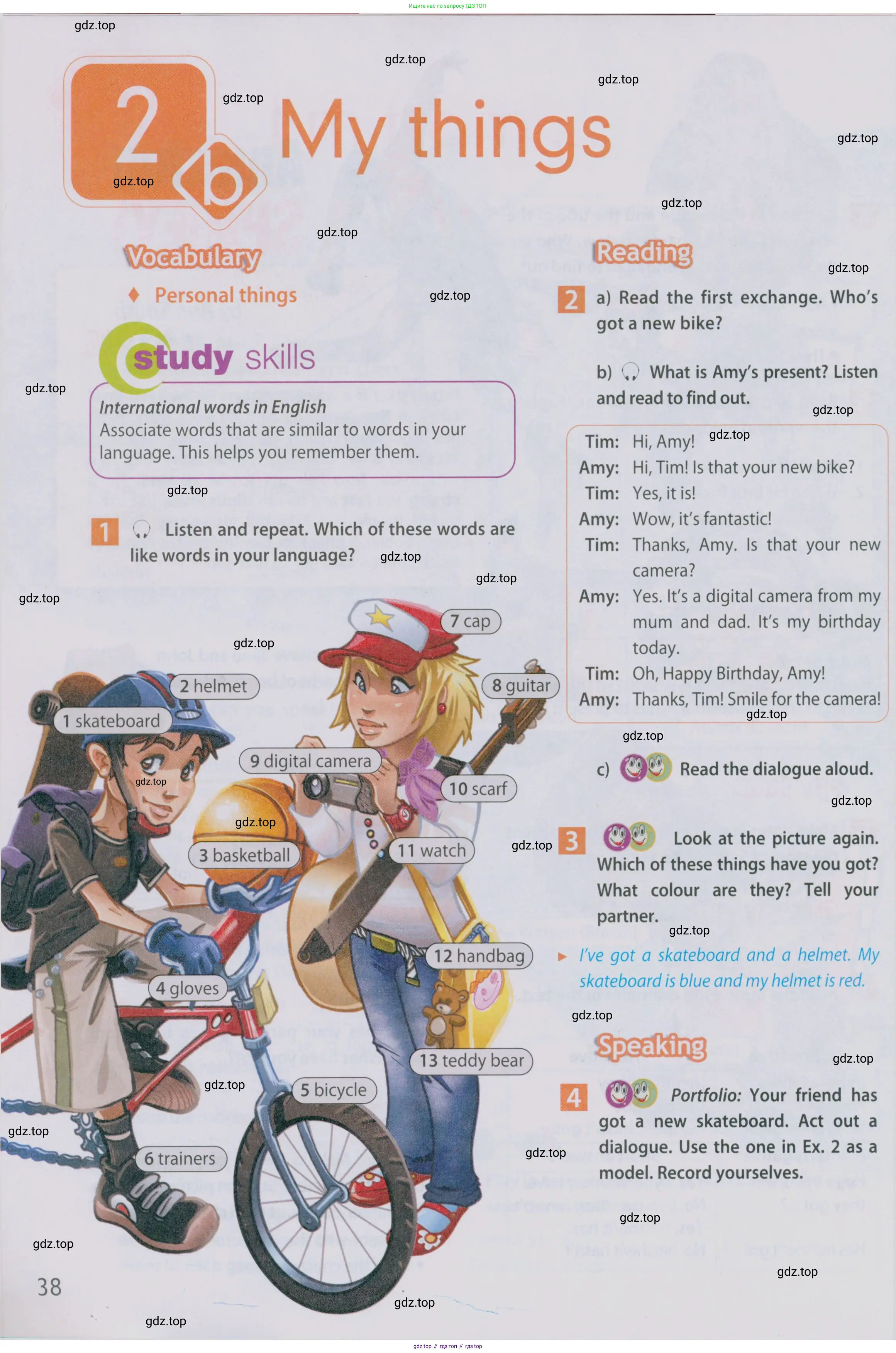 Английский язык (english), 5 класс Учебник (Student's book), авторы: Ваулина Юлия Евгеньевна (Vaulina Julia), Дули Дженни (Dooley Jenny), Подоляко Ольга Евгеньевна (Podolyako Olga), Эванс Вирджиния (Evans Virginia), издательство Просвещение, Москва, 2023, жёлтого цвета, страница 38