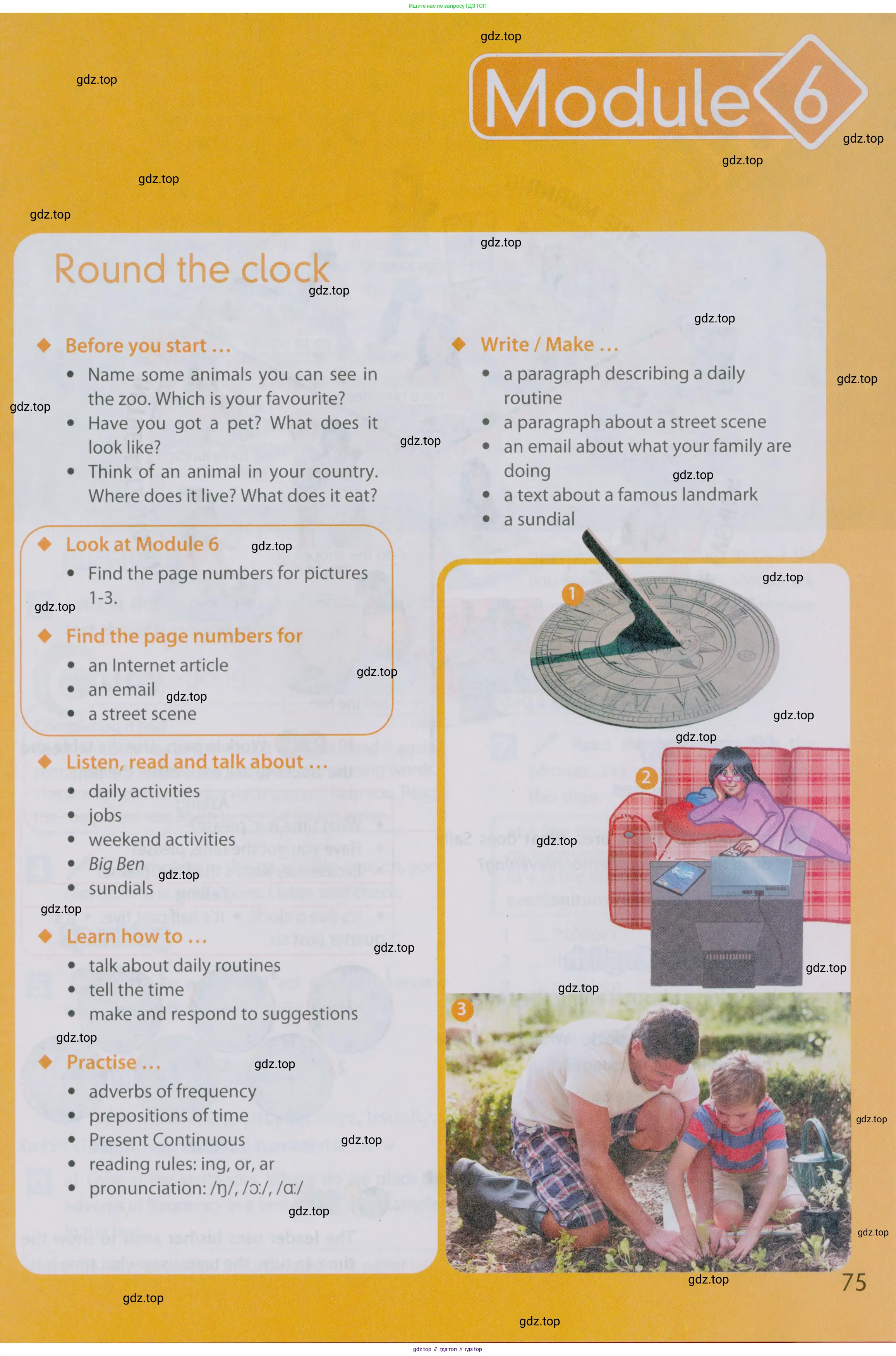 Английский язык (english), 5 класс Учебник (Student's book), авторы: Ваулина Юлия Евгеньевна (Vaulina Julia), Дули Дженни (Dooley Jenny), Подоляко Ольга Евгеньевна (Podolyako Olga), Эванс Вирджиния (Evans Virginia), издательство Просвещение, Москва, 2023, жёлтого цвета, страница 75