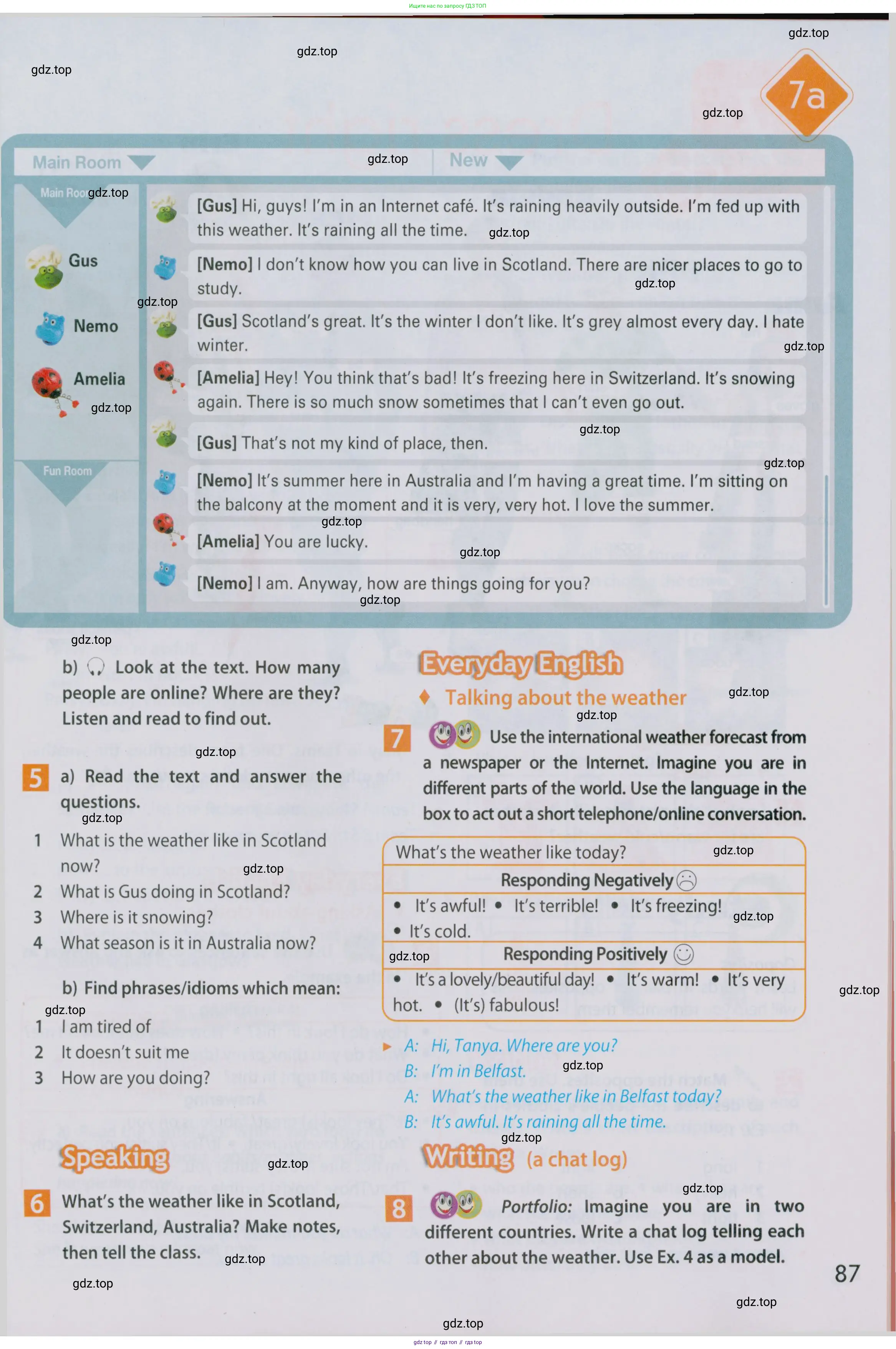 Английский язык (english), 5 класс Учебник (Student's book), авторы: Ваулина Юлия Евгеньевна (Vaulina Julia), Дули Дженни (Dooley Jenny), Подоляко Ольга Евгеньевна (Podolyako Olga), Эванс Вирджиния (Evans Virginia), издательство Просвещение, Москва, 2023, жёлтого цвета, страница 87