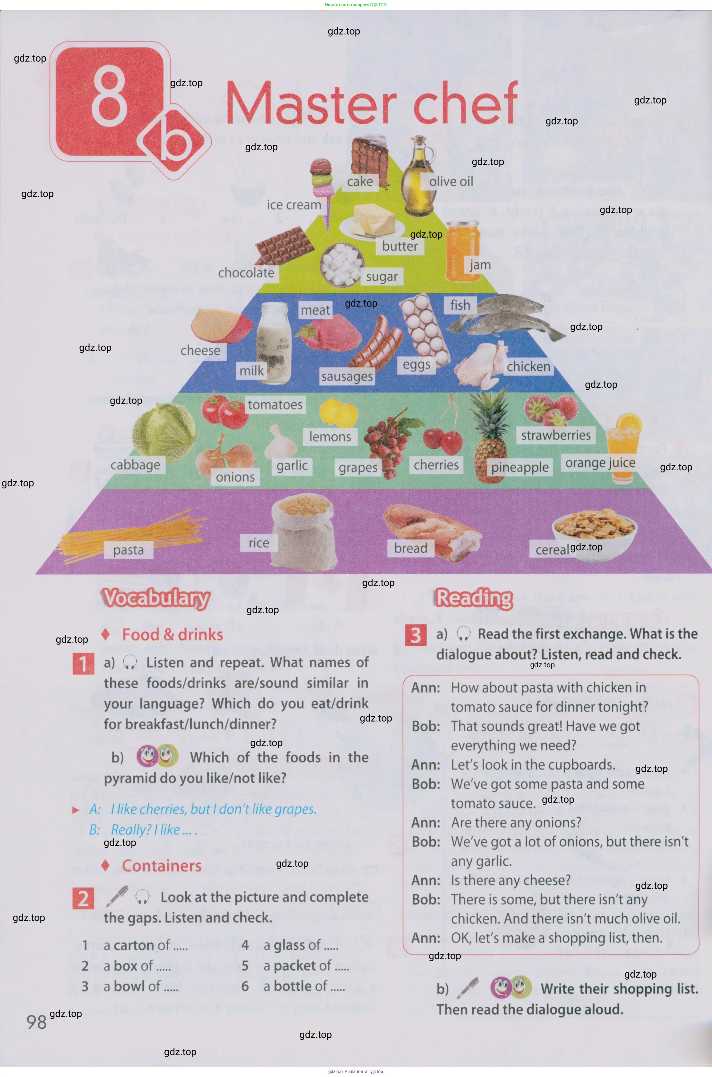 Английский язык (english), 5 класс Учебник (Student's book), авторы: Ваулина Юлия Евгеньевна (Vaulina Julia), Дули Дженни (Dooley Jenny), Подоляко Ольга Евгеньевна (Podolyako Olga), Эванс Вирджиния (Evans Virginia), издательство Просвещение, Москва, 2023, жёлтого цвета, страница 98