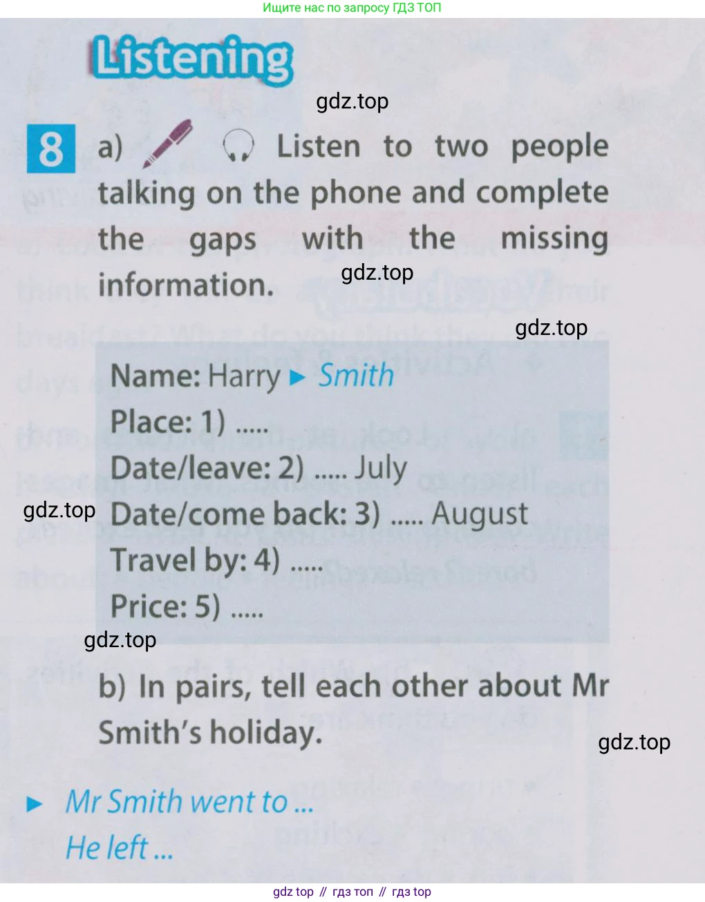 Английский язык (english), 5 класс Учебник (Student's book), авторы: Ваулина Юлия Евгеньевна (Vaulina Julia), Дули Дженни (Dooley Jenny), Подоляко Ольга Евгеньевна (Podolyako Olga), Эванс Вирджиния (Evans Virginia), издательство Просвещение, Москва, 2023, жёлтого цвета, страница 117, номер 8, Условие 2019-2022