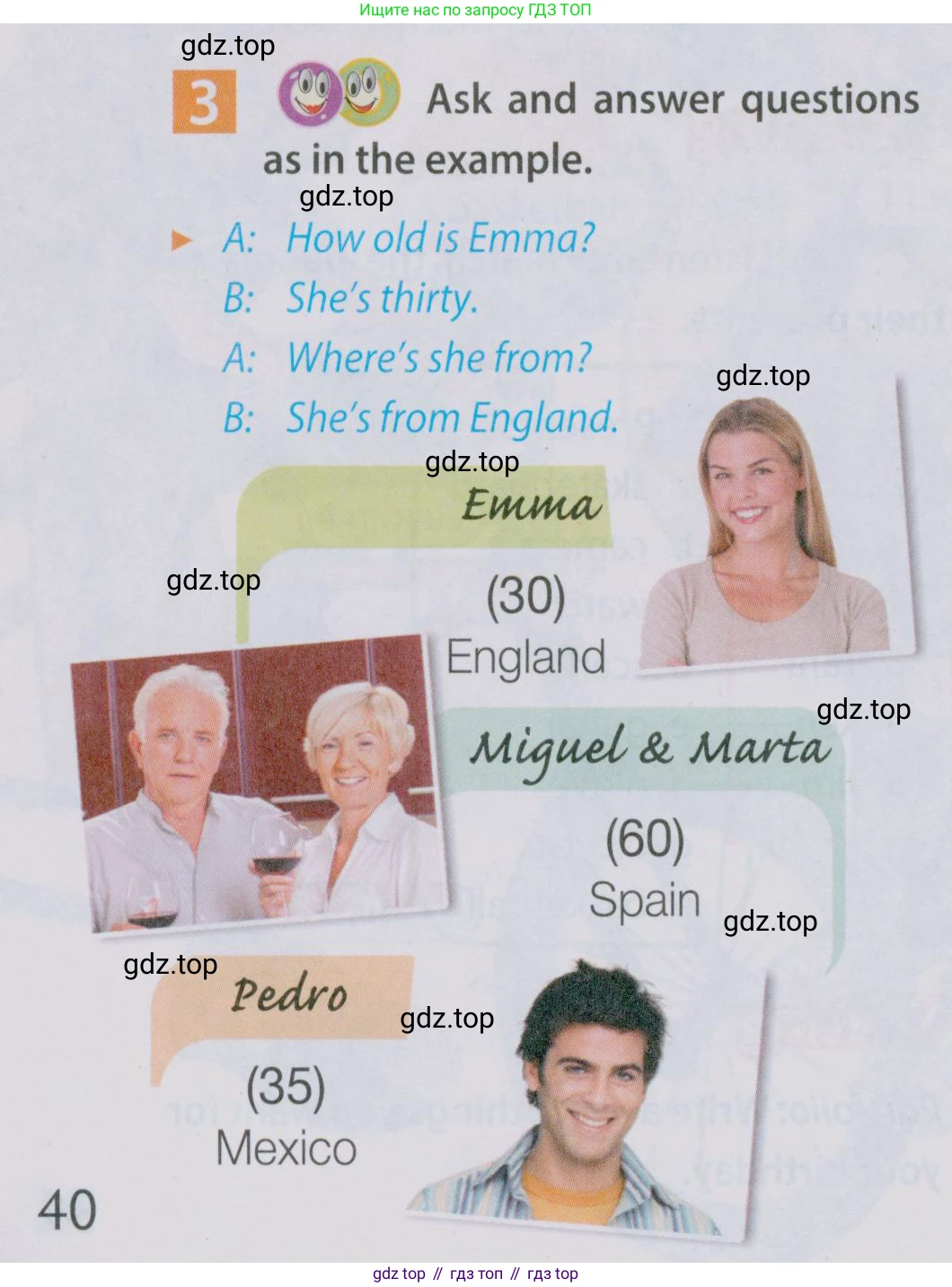 Английский язык (english), 5 класс Учебник (Student's book), авторы: Ваулина Юлия Евгеньевна (Vaulina Julia), Дули Дженни (Dooley Jenny), Подоляко Ольга Евгеньевна (Podolyako Olga), Эванс Вирджиния (Evans Virginia), издательство Просвещение, Москва, 2023, жёлтого цвета, страница 40, номер 3, Условие 2019-2022