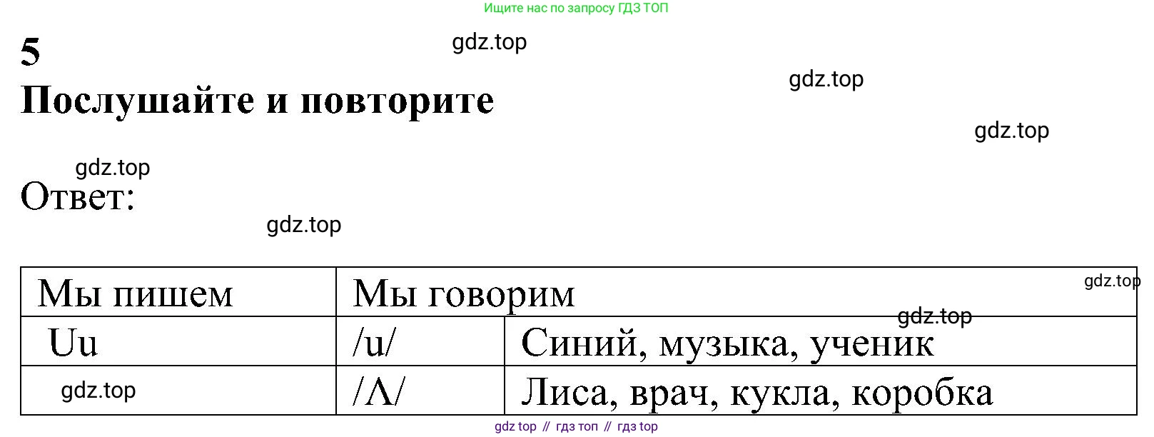 ГДЗ Английский язык (english), 5 класс Учебник (Student's book), авторы: Ваулина Юлия Евгеньевна (Vaulina Julia), Дули Дженни (Dooley Jenny), Подоляко Ольга Евгеньевна (Podolyako Olga), Эванс Вирджиния (Evans Virginia), издательство Просвещение, Москва, 2023, жёлтого цвета, страница 21, номер 5, Решение 1 (2023-2027)
