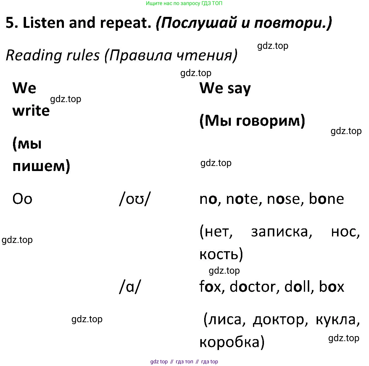 ГДЗ Английский язык (english), 5 класс Учебник (Student's book), авторы: Ваулина Юлия Евгеньевна (Vaulina Julia), Дули Дженни (Dooley Jenny), Подоляко Ольга Евгеньевна (Podolyako Olga), Эванс Вирджиния (Evans Virginia), издательство Просвещение, Москва, 2023, жёлтого цвета, страница 19, номер 5, Решение 2 (2023-2027)