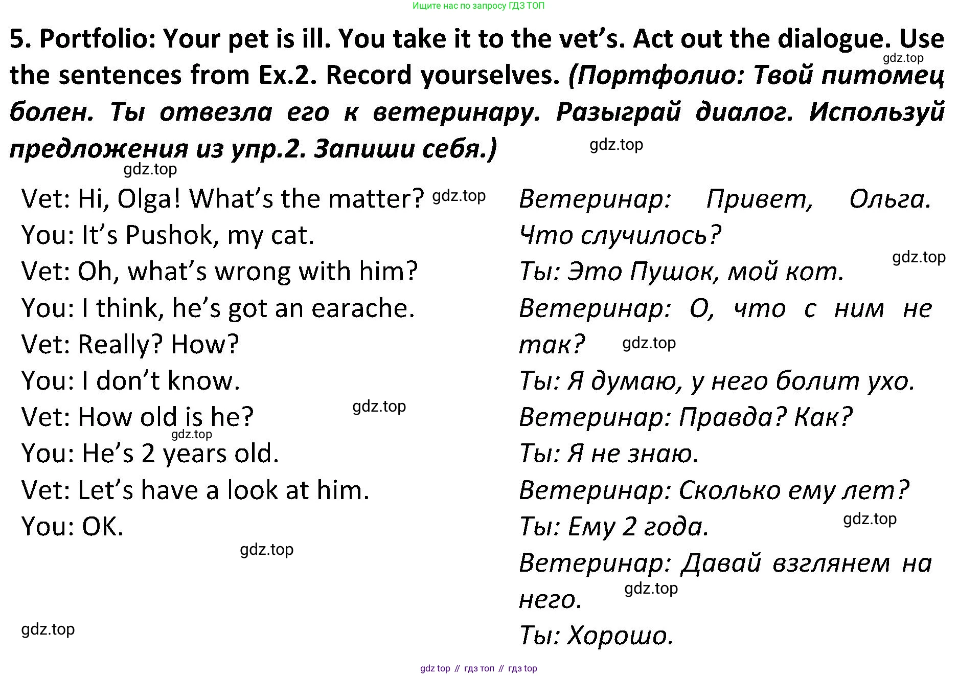 ГДЗ Английский язык (english), 5 класс Учебник (Student's book), авторы: Ваулина Юлия Евгеньевна (Vaulina Julia), Дули Дженни (Dooley Jenny), Подоляко Ольга Евгеньевна (Podolyako Olga), Эванс Вирджиния (Evans Virginia), издательство Просвещение, Москва, 2023, жёлтого цвета, страница 72, номер 5, Решение 2 (2023-2027)
