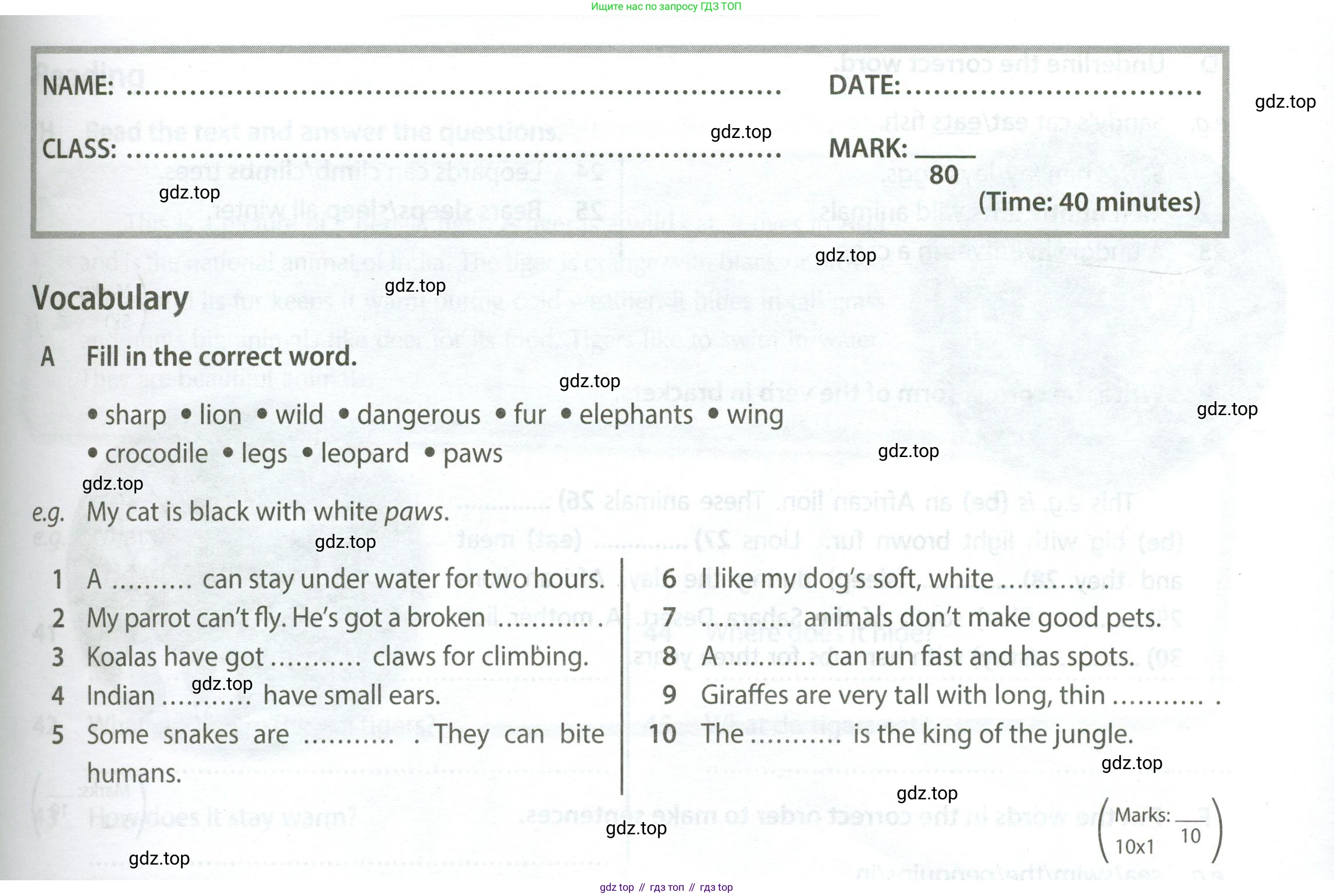 Английский язык (english), 5 класс контрольные задания (test booklet), авторы: Ваулина Юлия Евгеньевна (Vaulina Julia), Дули Дженни (Dooley Jenny), Подоляко Ольга Евгеньевна (Podolyako Olga), Эванс Вирджиния (Evans Virginia), издательство Просвещение, Москва, 2023, белого цвета, страница 41, номер A, Условие 2023-2027