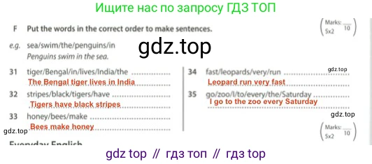Английский язык (english), 5 класс контрольные задания (test booklet), авторы: Ваулина Юлия Евгеньевна (Vaulina Julia), Дули Дженни (Dooley Jenny), Подоляко Ольга Евгеньевна (Podolyako Olga), Эванс Вирджиния (Evans Virginia), издательство Просвещение, Москва, 2023, белого цвета, страница 38, номер F, Решение 2 (2023-2027)