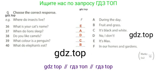 Английский язык (english), 5 класс контрольные задания (test booklet), авторы: Ваулина Юлия Евгеньевна (Vaulina Julia), Дули Дженни (Dooley Jenny), Подоляко Ольга Евгеньевна (Podolyako Olga), Эванс Вирджиния (Evans Virginia), издательство Просвещение, Москва, 2023, белого цвета, страница 42, номер G, Решение 2 (2023-2027)