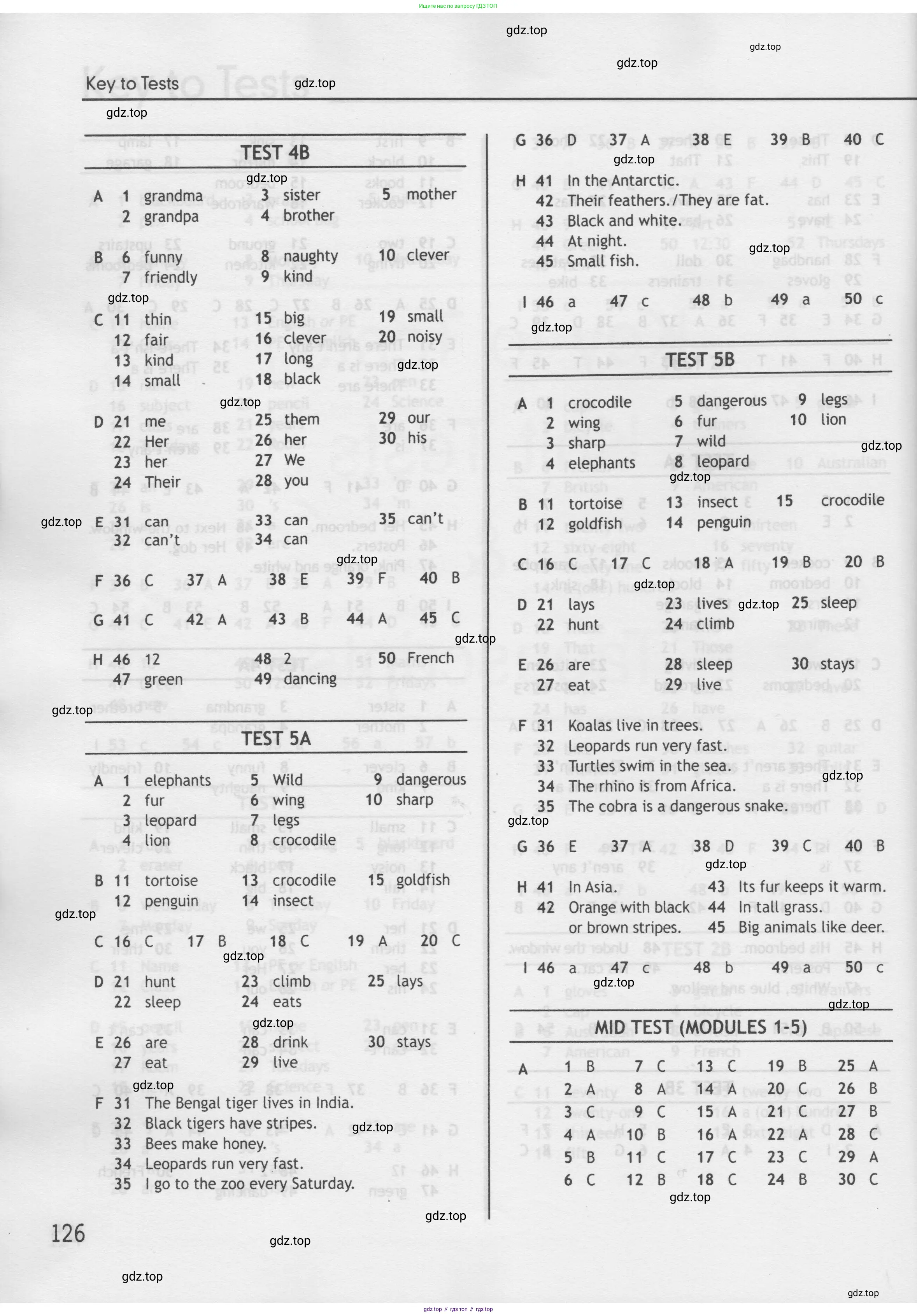Английский язык (english), 5 класс контрольные задания (test booklet), авторы: Ваулина Юлия Евгеньевна (Vaulina Julia), Дули Дженни (Dooley Jenny), Подоляко Ольга Евгеньевна (Podolyako Olga), Эванс Вирджиния (Evans Virginia), издательство Просвещение, Москва, 2023, белого цвета, страница 126
