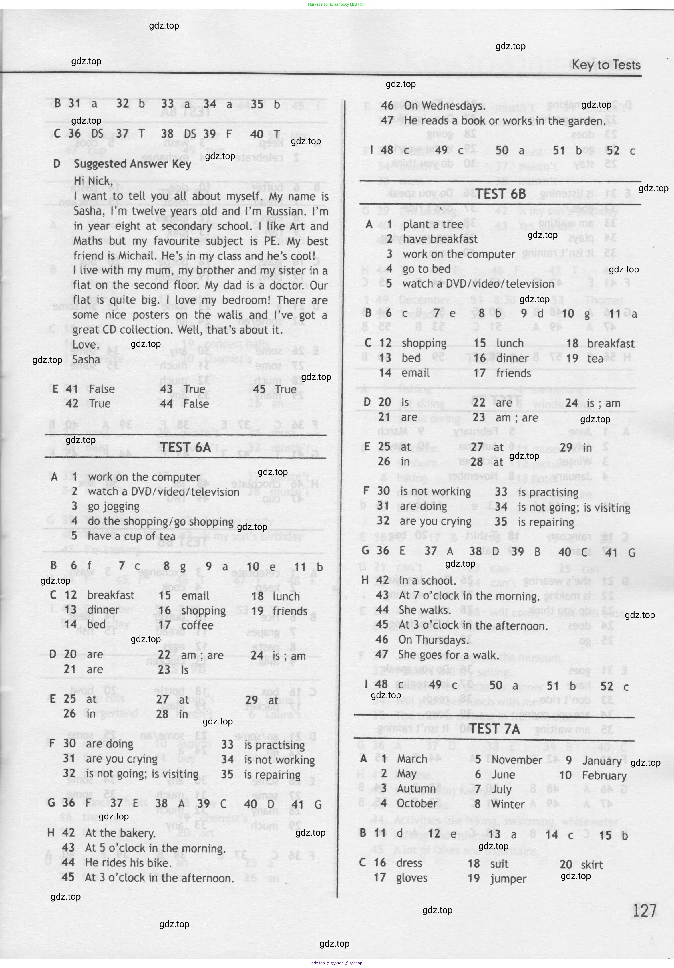 Английский язык (english), 5 класс контрольные задания (test booklet), авторы: Ваулина Юлия Евгеньевна (Vaulina Julia), Дули Дженни (Dooley Jenny), Подоляко Ольга Евгеньевна (Podolyako Olga), Эванс Вирджиния (Evans Virginia), издательство Просвещение, Москва, 2023, белого цвета, страница 127
