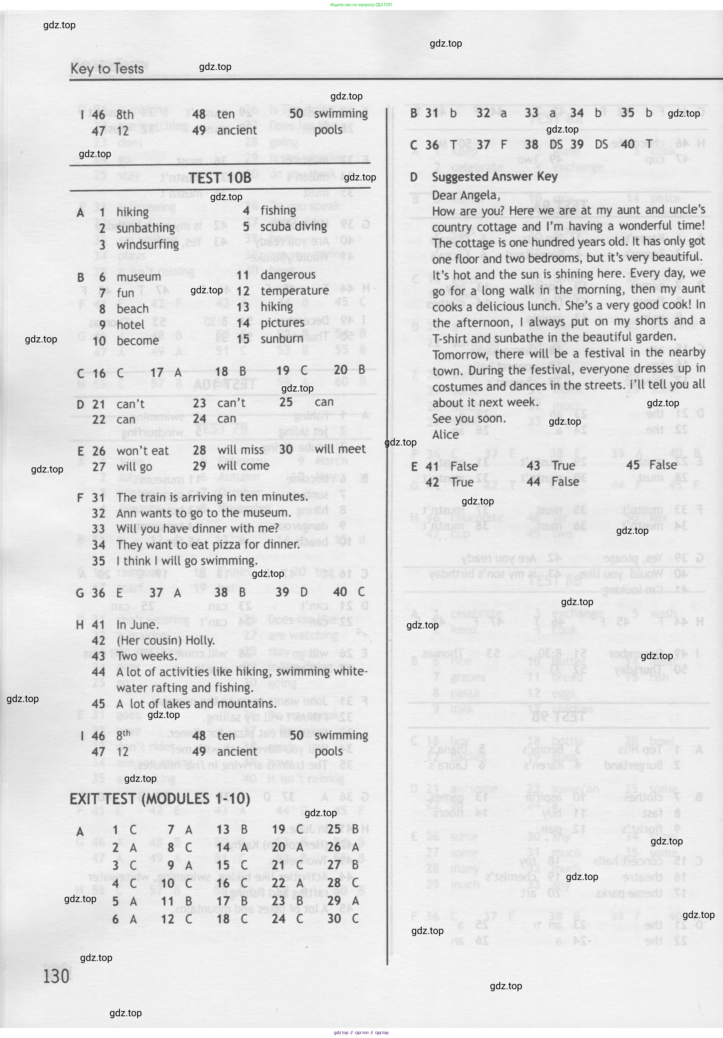 Английский язык (english), 5 класс контрольные задания (test booklet), авторы: Ваулина Юлия Евгеньевна (Vaulina Julia), Дули Дженни (Dooley Jenny), Подоляко Ольга Евгеньевна (Podolyako Olga), Эванс Вирджиния (Evans Virginia), издательство Просвещение, Москва, 2023, белого цвета, страница 130