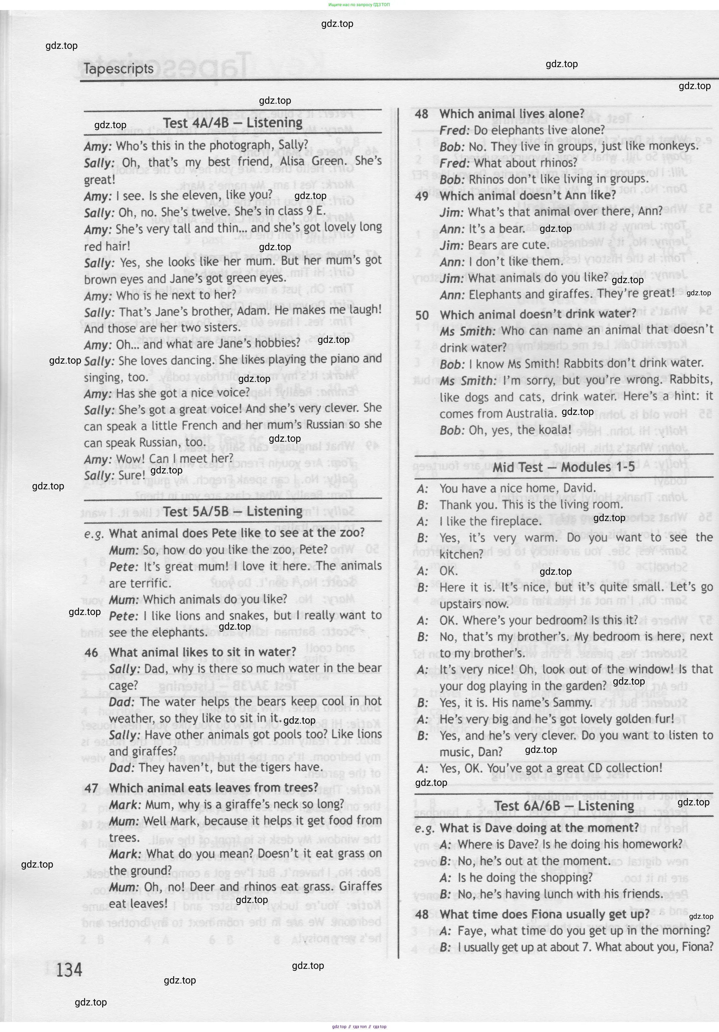 Английский язык (english), 5 класс контрольные задания (test booklet), авторы: Ваулина Юлия Евгеньевна (Vaulina Julia), Дули Дженни (Dooley Jenny), Подоляко Ольга Евгеньевна (Podolyako Olga), Эванс Вирджиния (Evans Virginia), издательство Просвещение, Москва, 2023, белого цвета, страница 134
