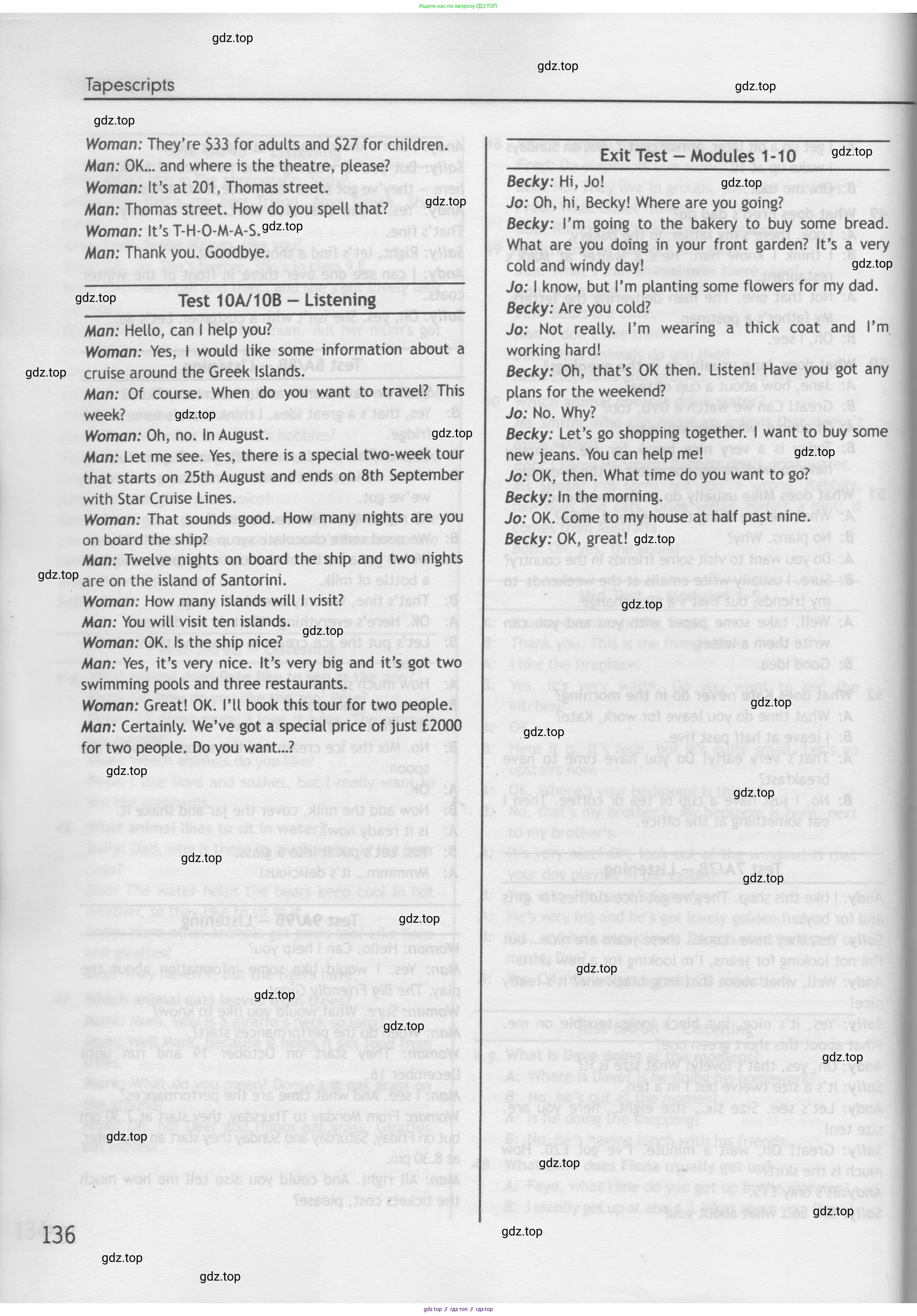 Английский язык (english), 5 класс контрольные задания (test booklet), авторы: Ваулина Юлия Евгеньевна (Vaulina Julia), Дули Дженни (Dooley Jenny), Подоляко Ольга Евгеньевна (Podolyako Olga), Эванс Вирджиния (Evans Virginia), издательство Просвещение, Москва, 2023, белого цвета, страница 136