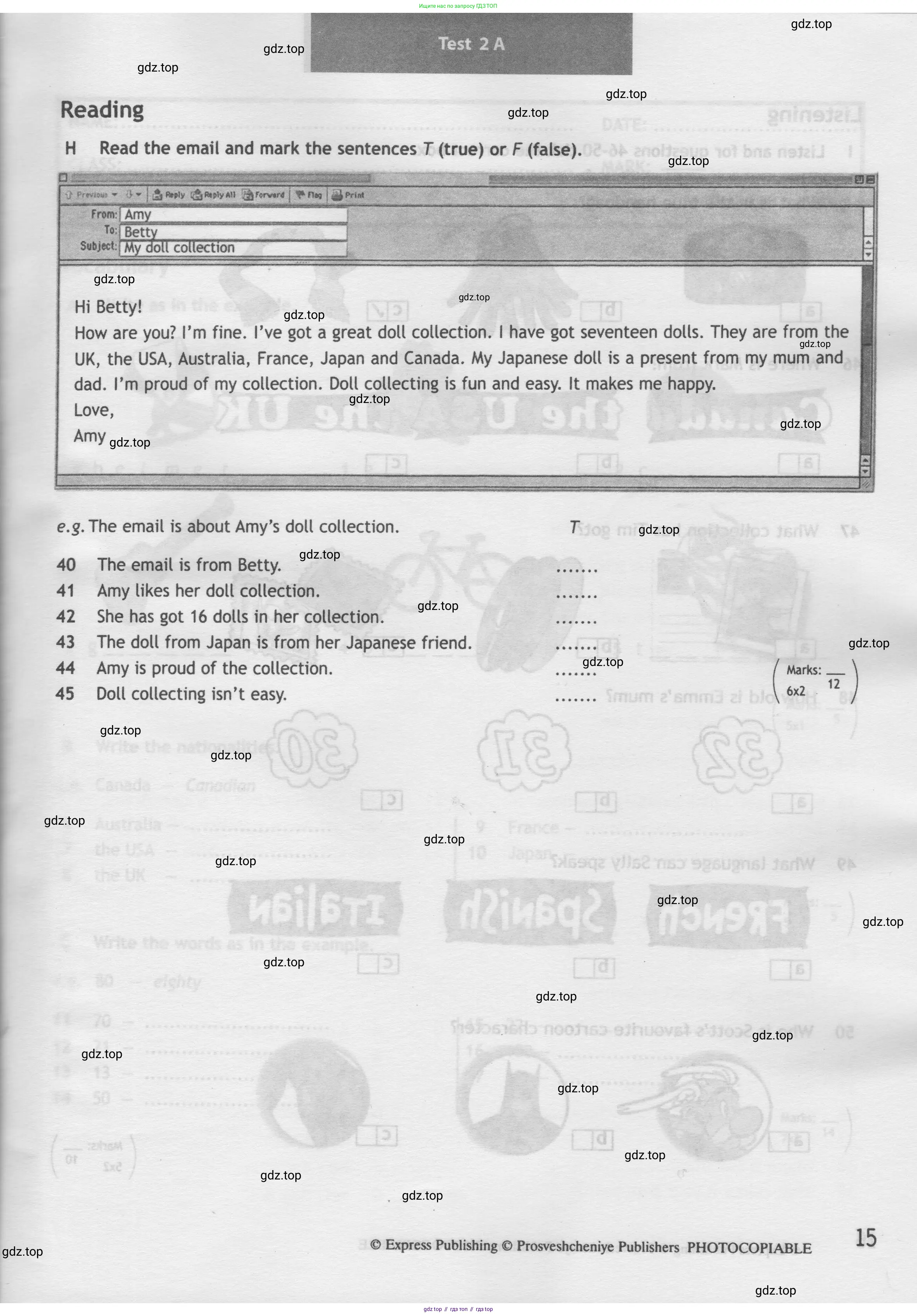 Английский язык (english), 5 класс контрольные задания (test booklet), авторы: Ваулина Юлия Евгеньевна (Vaulina Julia), Дули Дженни (Dooley Jenny), Подоляко Ольга Евгеньевна (Podolyako Olga), Эванс Вирджиния (Evans Virginia), издательство Просвещение, Москва, 2023, белого цвета, страница 14
