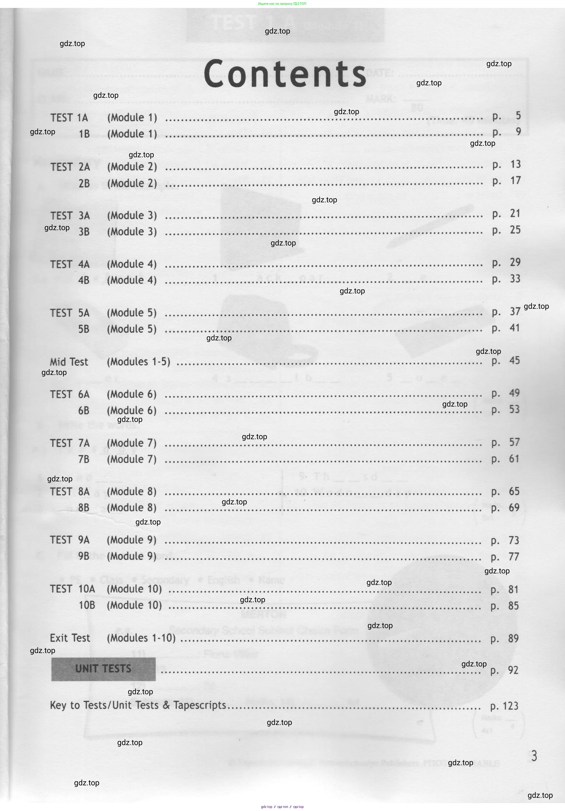Английский язык (english), 5 класс контрольные задания (test booklet), авторы: Ваулина Юлия Евгеньевна (Vaulina Julia), Дули Дженни (Dooley Jenny), Подоляко Ольга Евгеньевна (Podolyako Olga), Эванс Вирджиния (Evans Virginia), издательство Просвещение, Москва, 2023, белого цвета, страница 3