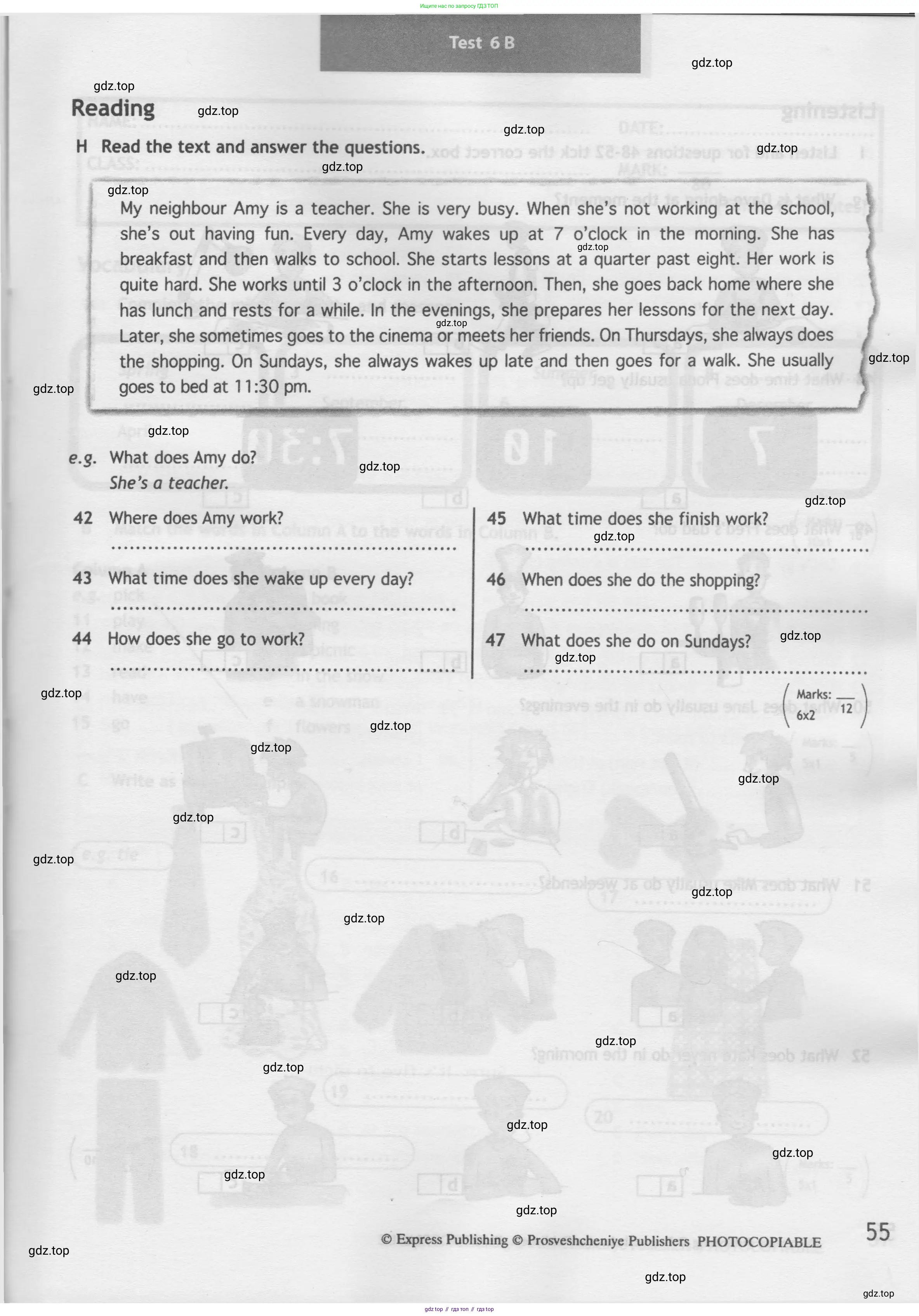 Английский язык (english), 5 класс контрольные задания (test booklet), авторы: Ваулина Юлия Евгеньевна (Vaulina Julia), Дули Дженни (Dooley Jenny), Подоляко Ольга Евгеньевна (Podolyako Olga), Эванс Вирджиния (Evans Virginia), издательство Просвещение, Москва, 2023, белого цвета, страница 55