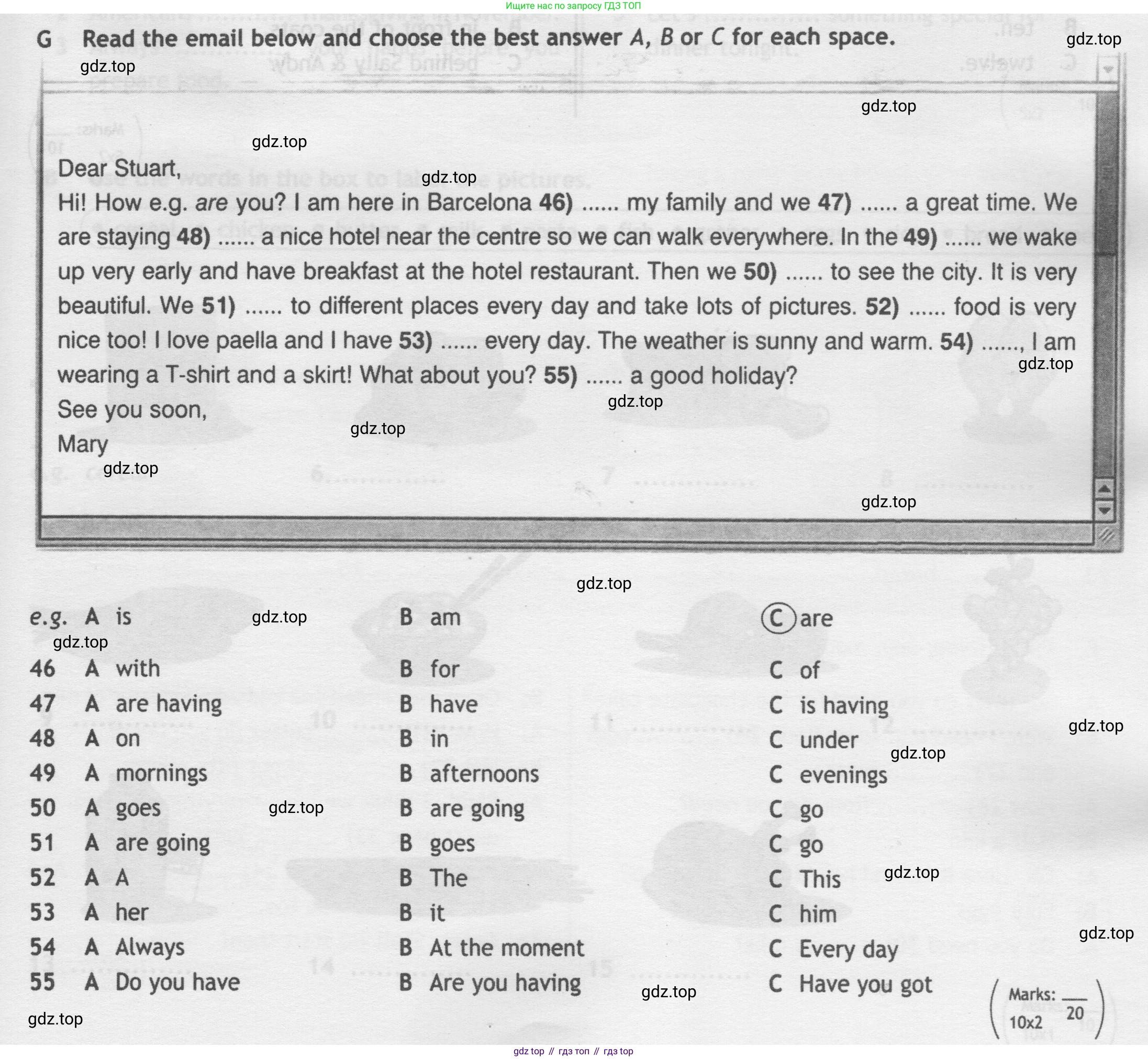 Английский язык (english), 5 класс контрольные задания (test booklet), авторы: Ваулина Юлия Евгеньевна (Vaulina Julia), Дули Дженни (Dooley Jenny), Подоляко Ольга Евгеньевна (Podolyako Olga), Эванс Вирджиния (Evans Virginia), издательство Просвещение, Москва, 2023, белого цвета, страница 63, номер G, Условие 2019-2022