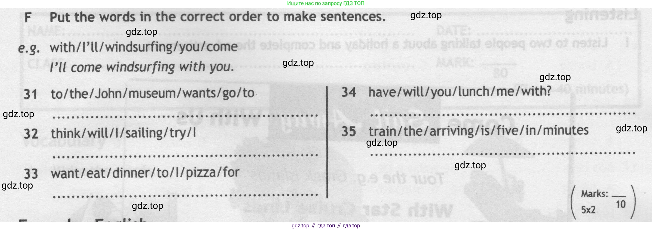 Английский язык (english), 5 класс контрольные задания (test booklet), авторы: Ваулина Юлия Евгеньевна (Vaulina Julia), Дули Дженни (Dooley Jenny), Подоляко Ольга Евгеньевна (Podolyako Olga), Эванс Вирджиния (Evans Virginia), издательство Просвещение, Москва, 2023, белого цвета, страница 83, номер F, Условие 2019-2022