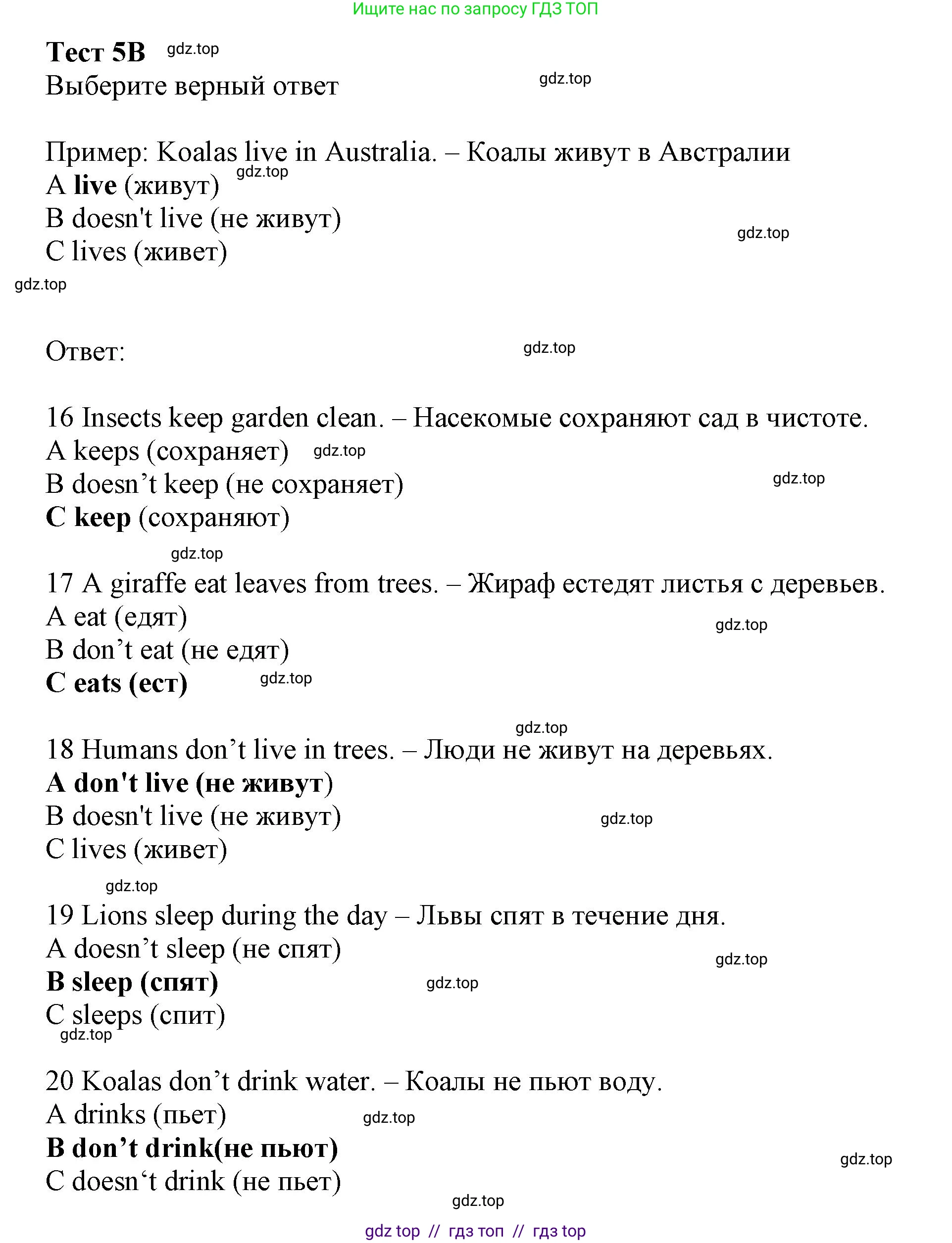 Английский язык (english), 5 класс контрольные задания (test booklet), авторы: Ваулина Юлия Евгеньевна (Vaulina Julia), Дули Дженни (Dooley Jenny), Подоляко Ольга Евгеньевна (Podolyako Olga), Эванс Вирджиния (Evans Virginia), издательство Просвещение, Москва, 2023, белого цвета, страница 41, номер C, Решение 1 (2019-2022)