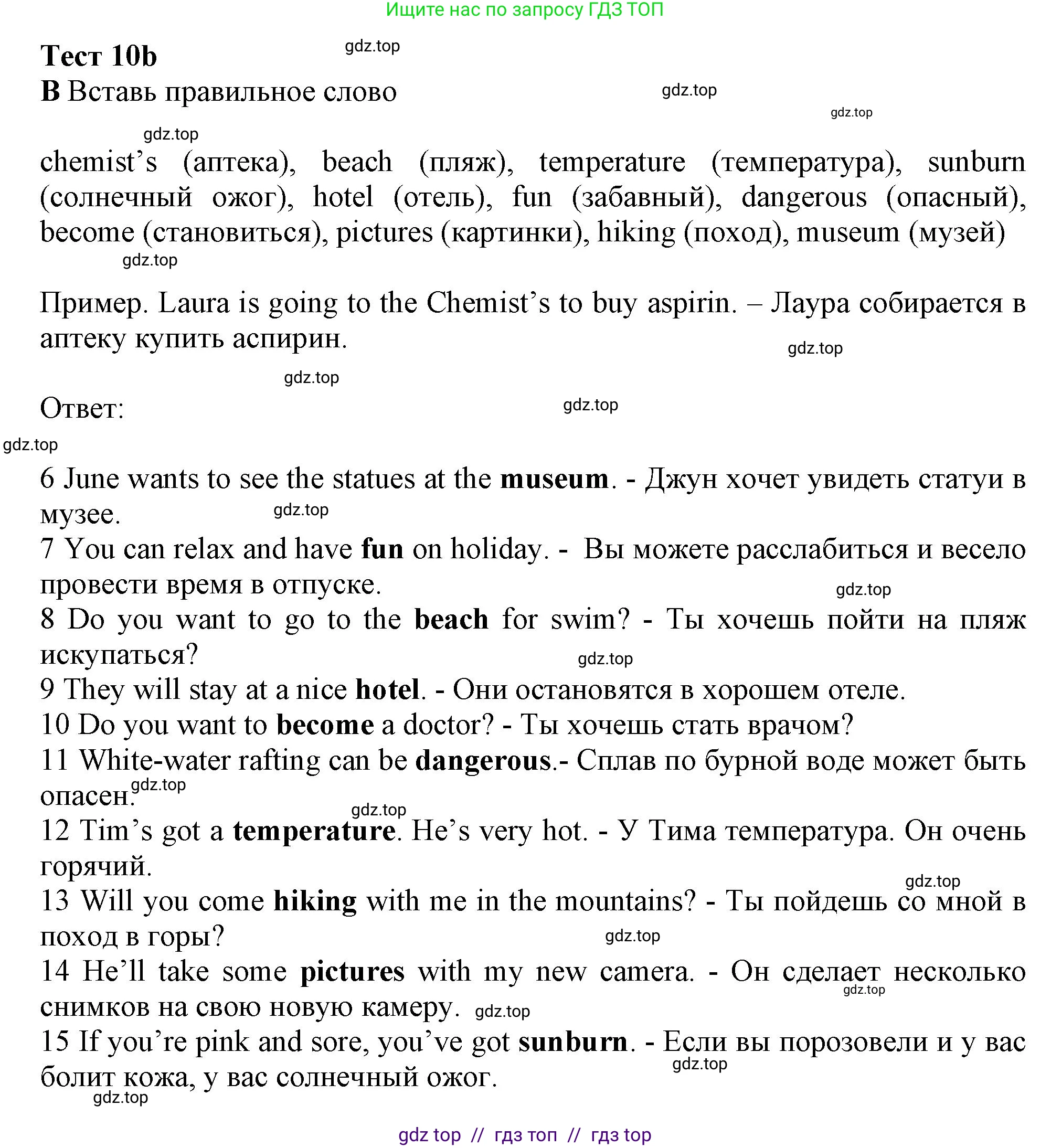 Английский язык (english), 5 класс контрольные задания (test booklet), авторы: Ваулина Юлия Евгеньевна (Vaulina Julia), Дули Дженни (Dooley Jenny), Подоляко Ольга Евгеньевна (Podolyako Olga), Эванс Вирджиния (Evans Virginia), издательство Просвещение, Москва, 2023, белого цвета, страница 85, номер B, Решение 1 (2019-2022)