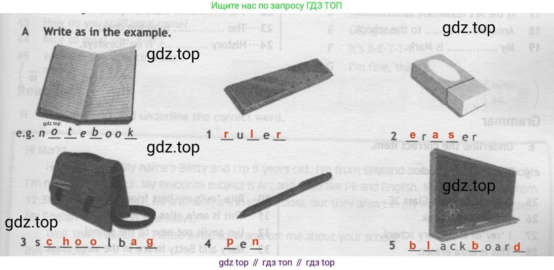Английский язык (english), 5 класс контрольные задания (test booklet), авторы: Ваулина Юлия Евгеньевна (Vaulina Julia), Дули Дженни (Dooley Jenny), Подоляко Ольга Евгеньевна (Podolyako Olga), Эванс Вирджиния (Evans Virginia), издательство Просвещение, Москва, 2023, белого цвета, страница 9, номер A, Решение 2 (2019-2022)