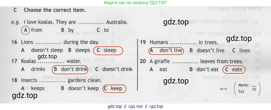 Английский язык (english), 5 класс контрольные задания (test booklet), авторы: Ваулина Юлия Евгеньевна (Vaulina Julia), Дули Дженни (Dooley Jenny), Подоляко Ольга Евгеньевна (Podolyako Olga), Эванс Вирджиния (Evans Virginia), издательство Просвещение, Москва, 2023, белого цвета, страница 37, номер C, Решение 2 (2019-2022)
