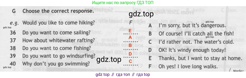 Английский язык (english), 5 класс контрольные задания (test booklet), авторы: Ваулина Юлия Евгеньевна (Vaulina Julia), Дули Дженни (Dooley Jenny), Подоляко Ольга Евгеньевна (Podolyako Olga), Эванс Вирджиния (Evans Virginia), издательство Просвещение, Москва, 2023, белого цвета, страница 87, номер G, Решение 2 (2019-2022)