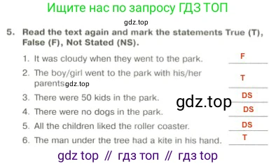 ГДЗ Английский язык (english), 5 класс Тренировочные упражнения в формате ОГЭ (ГИА), авторы: Ваулина Юлия Евгеньевна (Vaulina Julia), Подоляко Ольга Евгеньевна (Podolyako Olga), издательство Просвещение, Москва, 2023, оранжевого цвета, страница 104, номер 5, Решение 2