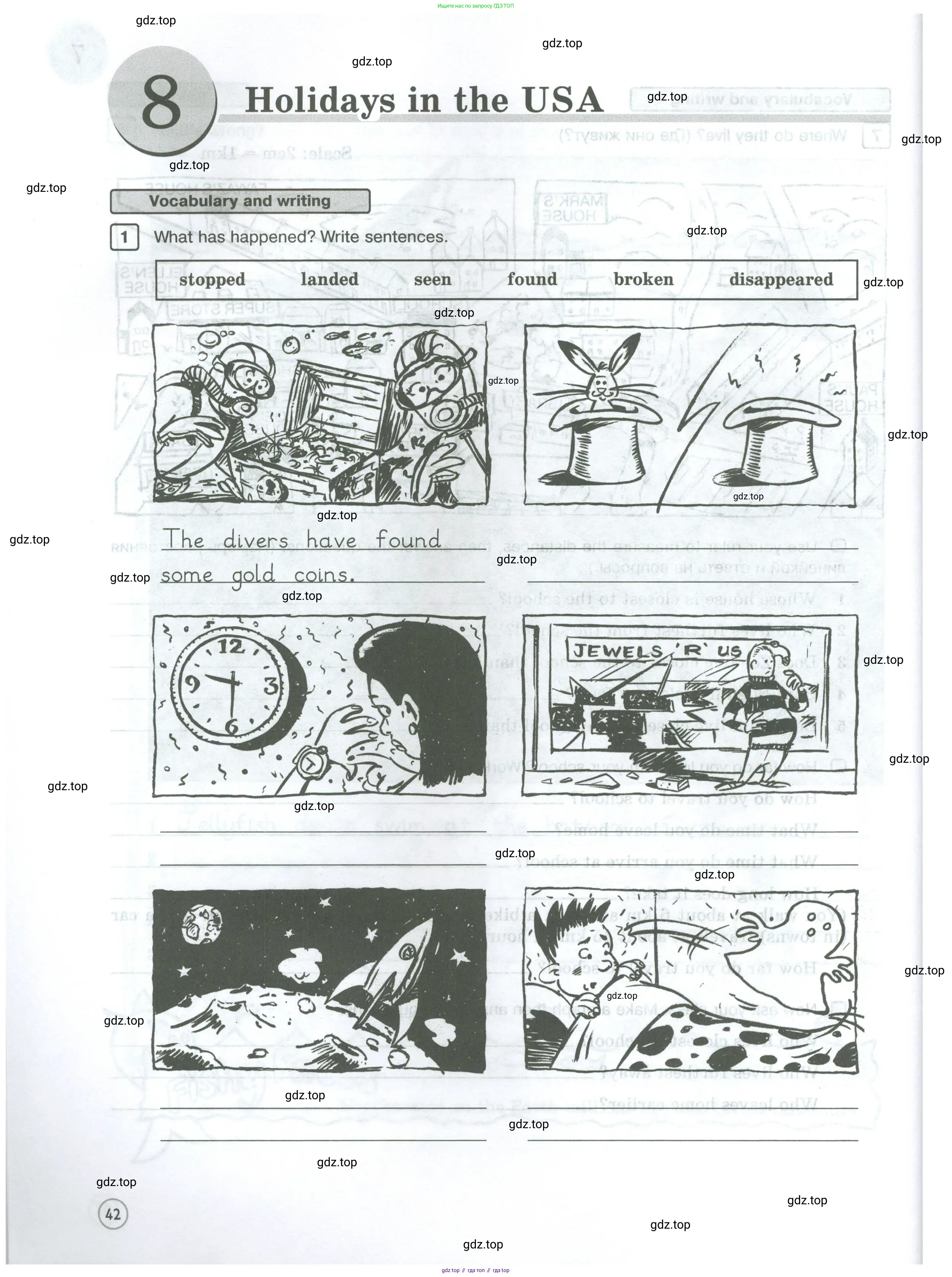 Английский язык (english), 5 класс Рабочая тетрадь (workbook), авторы: Вербицкая Мария Валерьевна (Verbitskaya Maria), Твердохлебова Ирина Петровна (Tverdohlebova Irina), Эббс Брайен (Abbs Brian), Уорелл Энн (Worrall Anne), Уорд Энн (Ward Ann), издательство Просвещение, Москва, 2023, страница 42