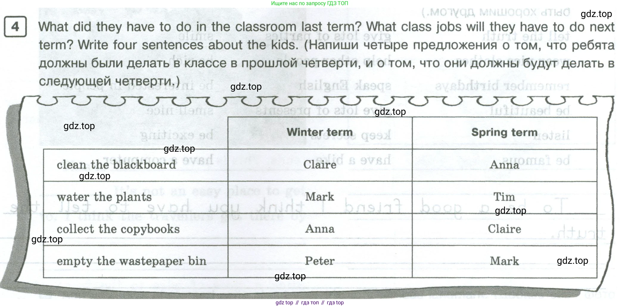 Английский язык (english), 5 класс Рабочая тетрадь (workbook), авторы: Вербицкая Мария Валерьевна (Verbitskaya Maria), Твердохлебова Ирина Петровна (Tverdohlebova Irina), Эббс Брайен (Abbs Brian), Уорелл Энн (Worrall Anne), Уорд Энн (Ward Ann), издательство Просвещение, Москва, 2023, страница 72, номер 4, Условие