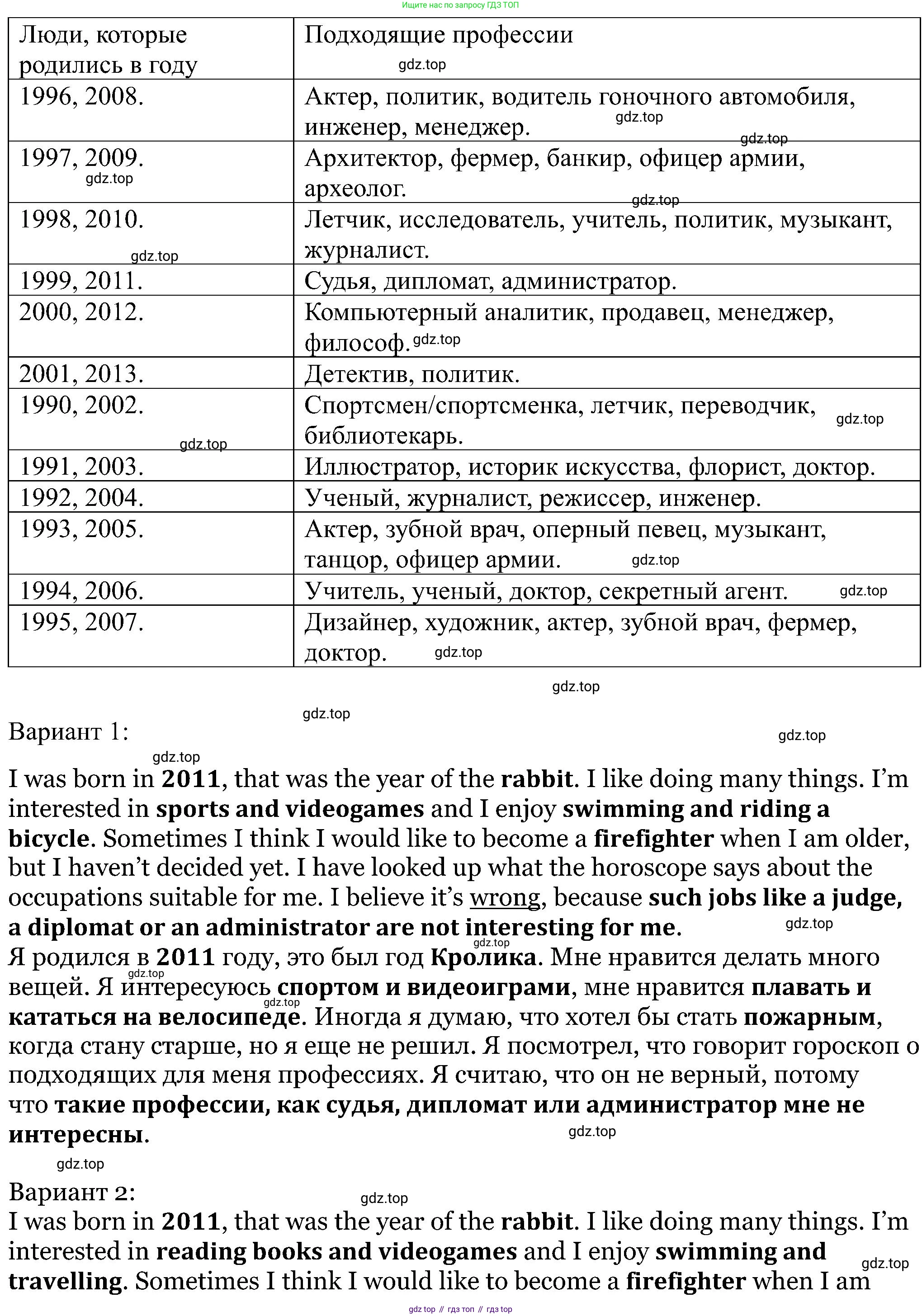 Английский язык (english), 5 класс Рабочая тетрадь (workbook), авторы: Вербицкая Мария Валерьевна (Verbitskaya Maria), Твердохлебова Ирина Петровна (Tverdohlebova Irina), Эббс Брайен (Abbs Brian), Уорелл Энн (Worrall Anne), Уорд Энн (Ward Ann), издательство Просвещение, Москва, 2023, страница 59, номер 7, Решение (продолжение 2)