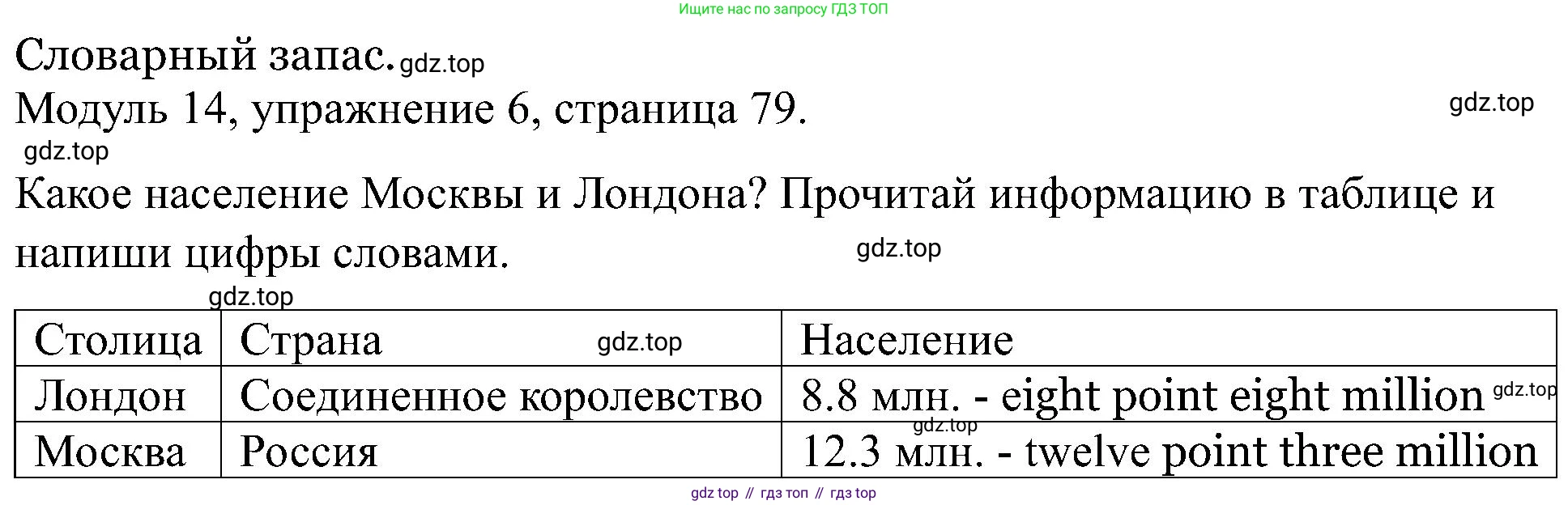 Английский язык (english), 5 класс Рабочая тетрадь (workbook), авторы: Вербицкая Мария Валерьевна (Verbitskaya Maria), Твердохлебова Ирина Петровна (Tverdohlebova Irina), Эббс Брайен (Abbs Brian), Уорелл Энн (Worrall Anne), Уорд Энн (Ward Ann), издательство Просвещение, Москва, 2023, страница 79, номер 6, Решение