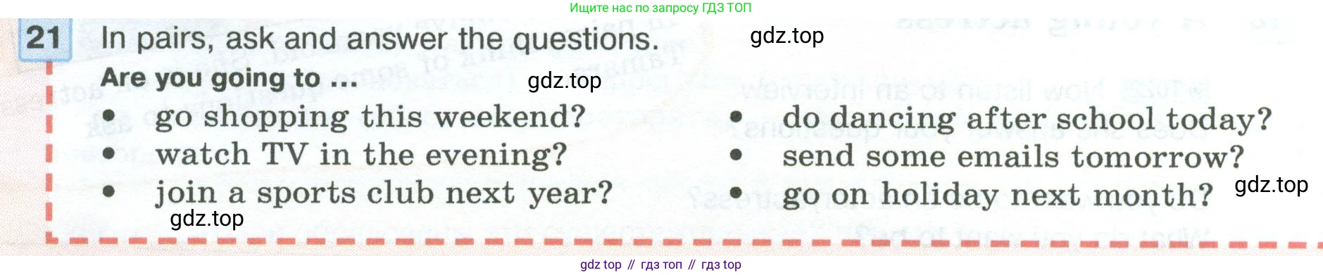ГДЗ Английский язык (english), 5 класс Учебник (Student's book), авторы: Вербицкая Мария Валерьевна (Verbitskaya Maria), Эббс Брайен (Abbs Brian), Уорелл Энн (Worrall Anne), Уорд Энн (Ward Ann), издательство Просвещение, Москва, 2023, Часть ( Part) 1, страница 30, номер 21, Условие