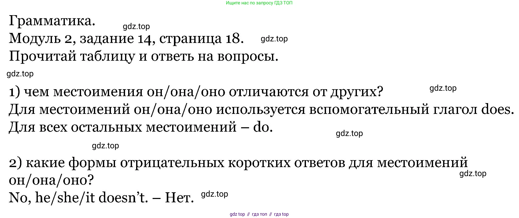 ГДЗ Английский язык (english), 5 класс Учебник (Student's book), авторы: Вербицкая Мария Валерьевна (Verbitskaya Maria), Эббс Брайен (Abbs Brian), Уорелл Энн (Worrall Anne), Уорд Энн (Ward Ann), издательство Просвещение, Москва, 2023, Часть ( Part) 1, страница 18, номер 14, Решение