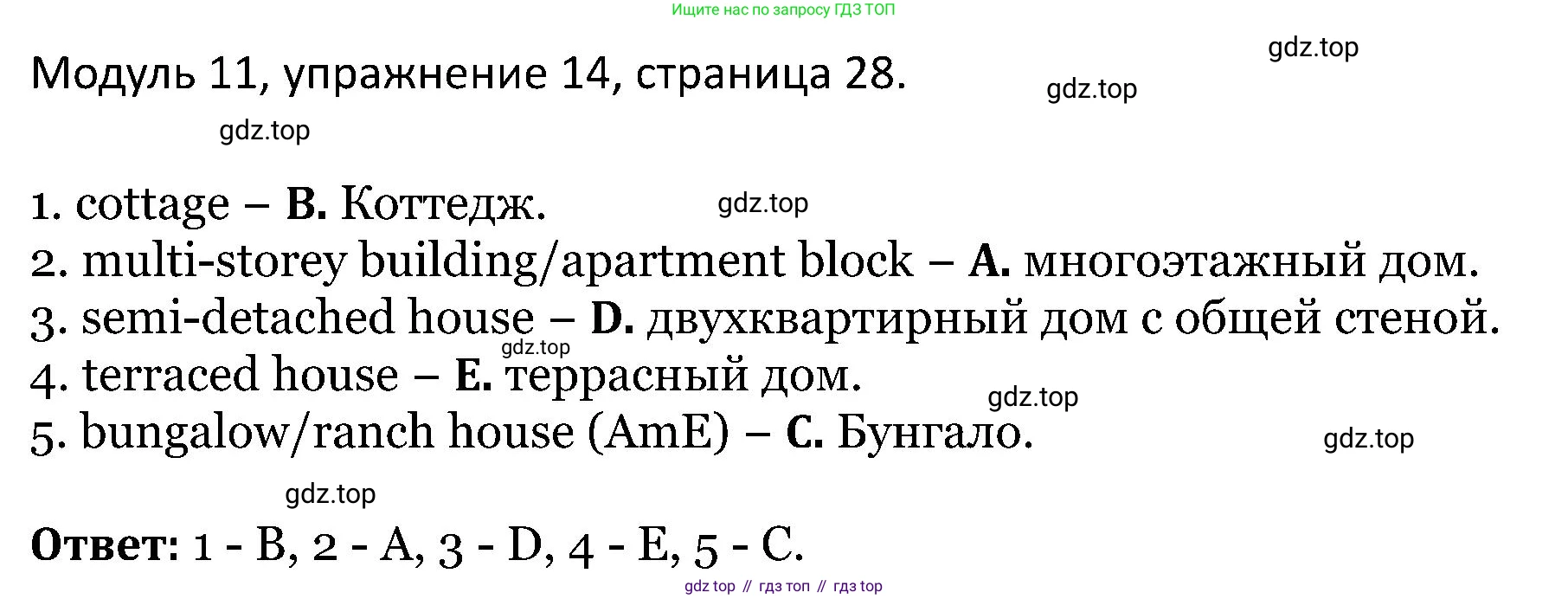 ГДЗ Английский язык (english), 5 класс Учебник (Student's book), авторы: Вербицкая Мария Валерьевна (Verbitskaya Maria), Эббс Брайен (Abbs Brian), Уорелл Энн (Worrall Anne), Уорд Энн (Ward Ann), издательство Просвещение, Москва, 2023, Часть ( Part) 2, страница 28, номер 14, Решение