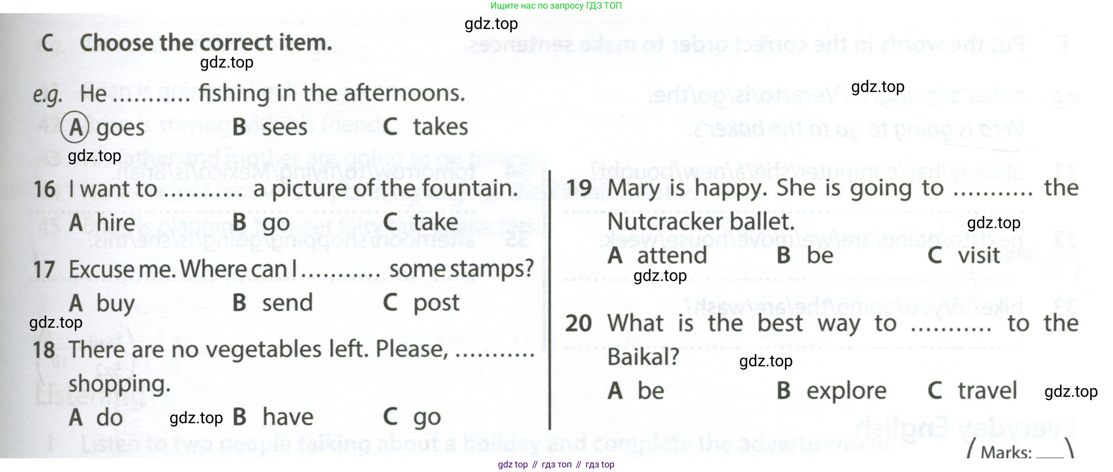 ГДЗ Английский язык (english), 6 класс контрольные задания (test booklet), авторы: Ваулина Юлия Евгеньевна (Vaulina Julia), Дули Дженни (Dooley Jenny), Подоляко Ольга Евгеньевна (Podolyako Olga), Эванс Вирджиния (Evans Virginia), издательство Просвещение, Москва, 2023, зелёного цвета, страница 83, номер C, Условие 2023-2027