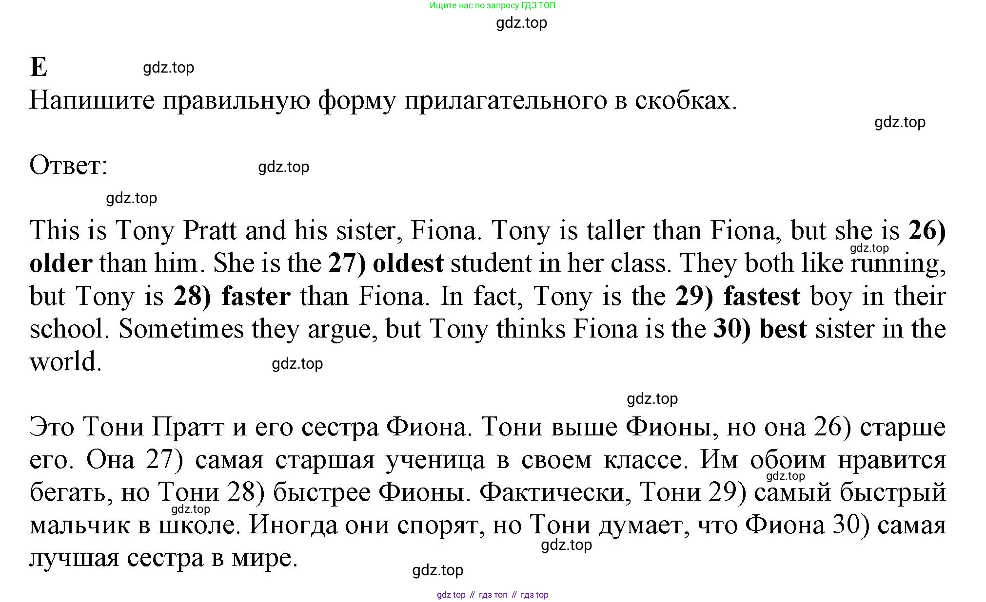 ГДЗ Английский язык (english), 6 класс контрольные задания (test booklet), авторы: Ваулина Юлия Евгеньевна (Vaulina Julia), Дули Дженни (Dooley Jenny), Подоляко Ольга Евгеньевна (Podolyako Olga), Эванс Вирджиния (Evans Virginia), издательство Просвещение, Москва, 2023, зелёного цвета, страница 67, номер E, Решение 1 (2023-2027)