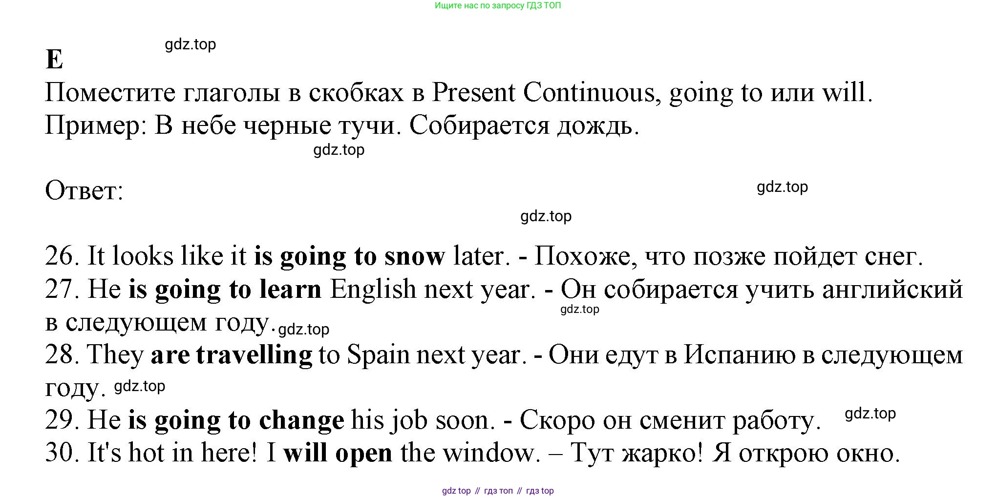 ГДЗ Английский язык (english), 6 класс контрольные задания (test booklet), авторы: Ваулина Юлия Евгеньевна (Vaulina Julia), Дули Дженни (Dooley Jenny), Подоляко Ольга Евгеньевна (Podolyako Olga), Эванс Вирджиния (Evans Virginia), издательство Просвещение, Москва, 2023, зелёного цвета, страница 79, номер E, Решение 1 (2023-2027)