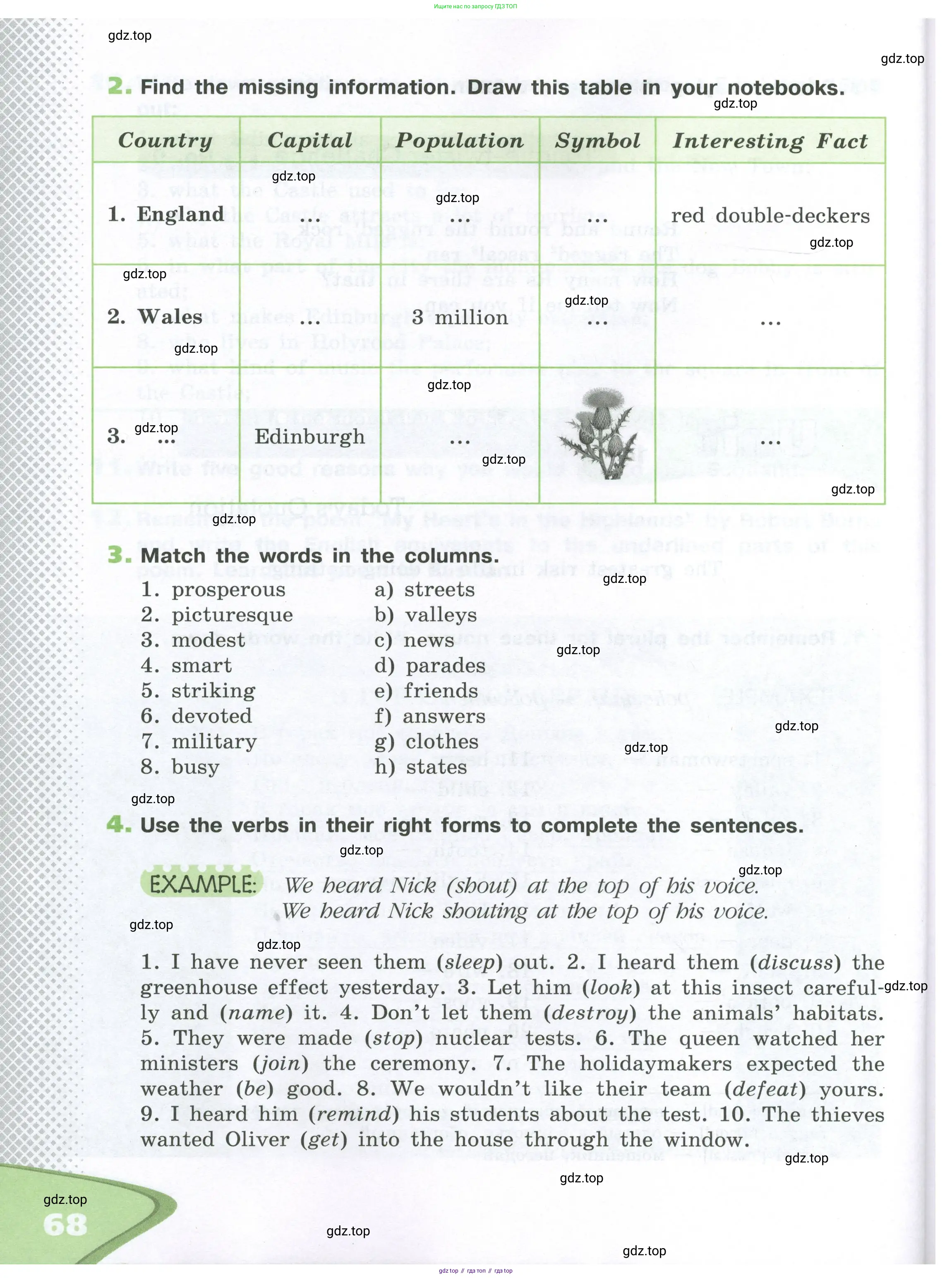 Английский язык (english), 6 класс рабочая тетрадь (activity book), авторы: Афанасьева Ольга Васильевна (Afanasyeva Olga), Михеева Ирина Владимировна (Mikheeva Irina), издательство Просвещение, Москва, 2023, зелёного цвета, страница 68