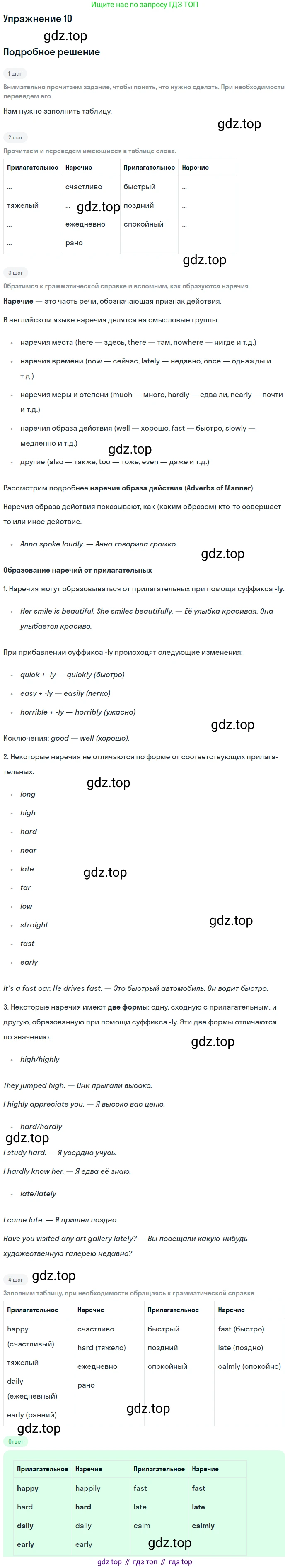 ГДЗ Английский язык (english), 6 класс рабочая тетрадь (activity book), авторы: Афанасьева Ольга Васильевна (Afanasyeva Olga), Михеева Ирина Владимировна (Mikheeva Irina), издательство Просвещение, Москва, 2023, зелёного цвета, страница 7, номер 10, Решение 2