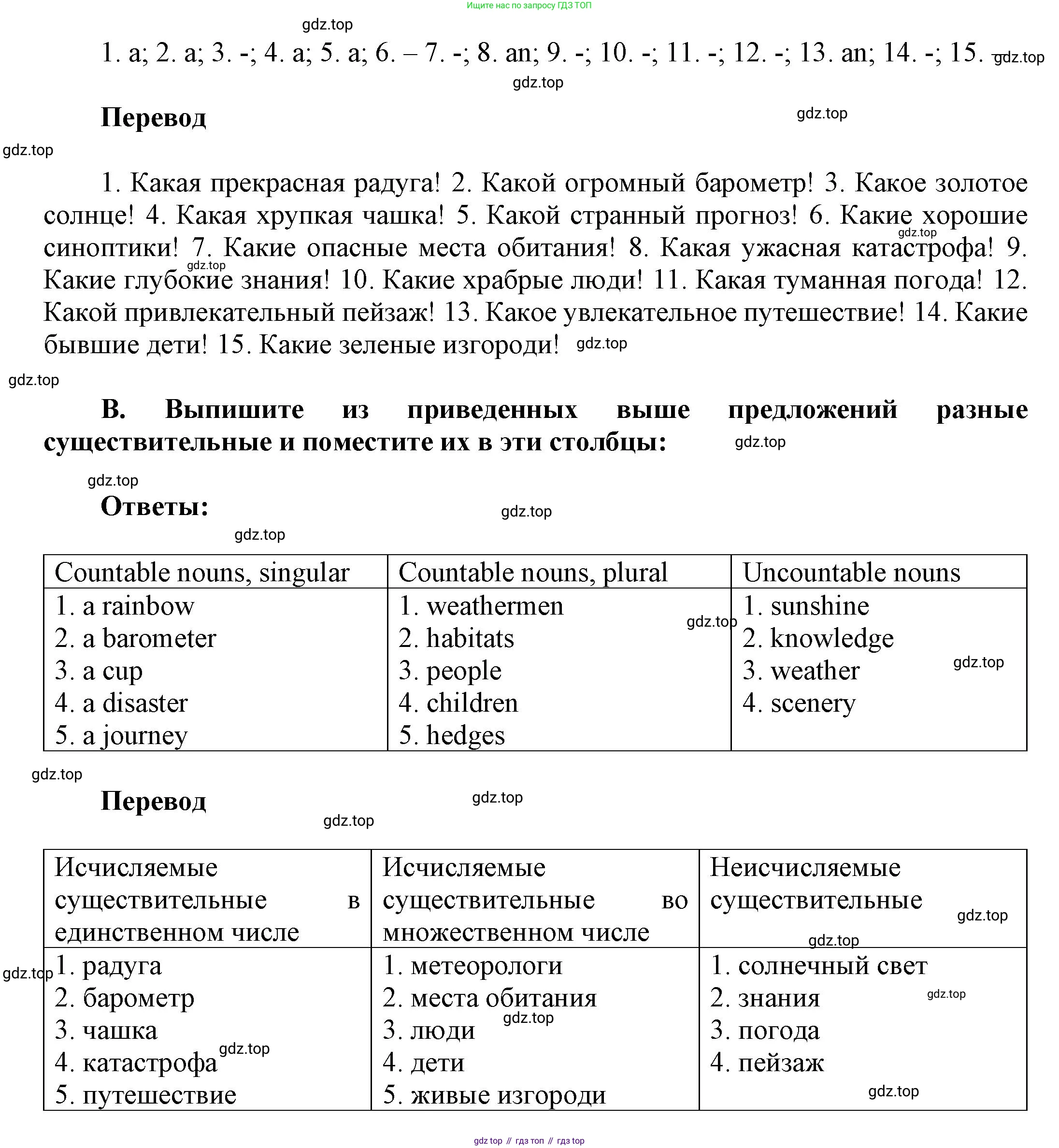 ГДЗ Английский язык (english), 6 класс рабочая тетрадь (activity book), авторы: Афанасьева Ольга Васильевна (Afanasyeva Olga), Михеева Ирина Владимировна (Mikheeva Irina), издательство Просвещение, Москва, 2023, зелёного цвета, страница 42, номер 1, Решение 1 (продолжение 2)